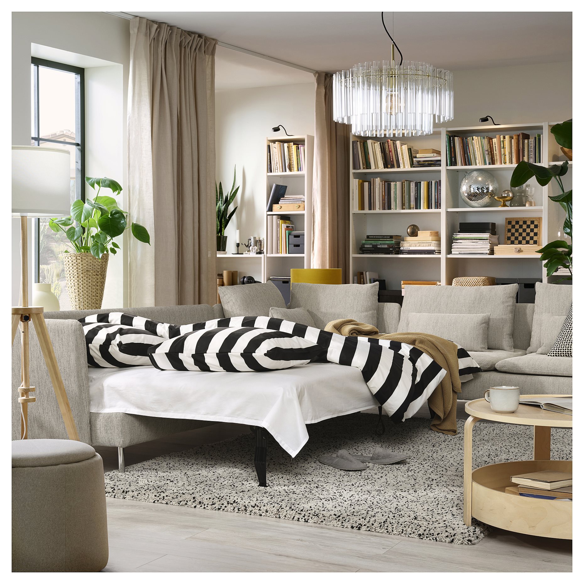 SÖDERHAMN, corner sofa-bed, 6-seat, 496.186.80