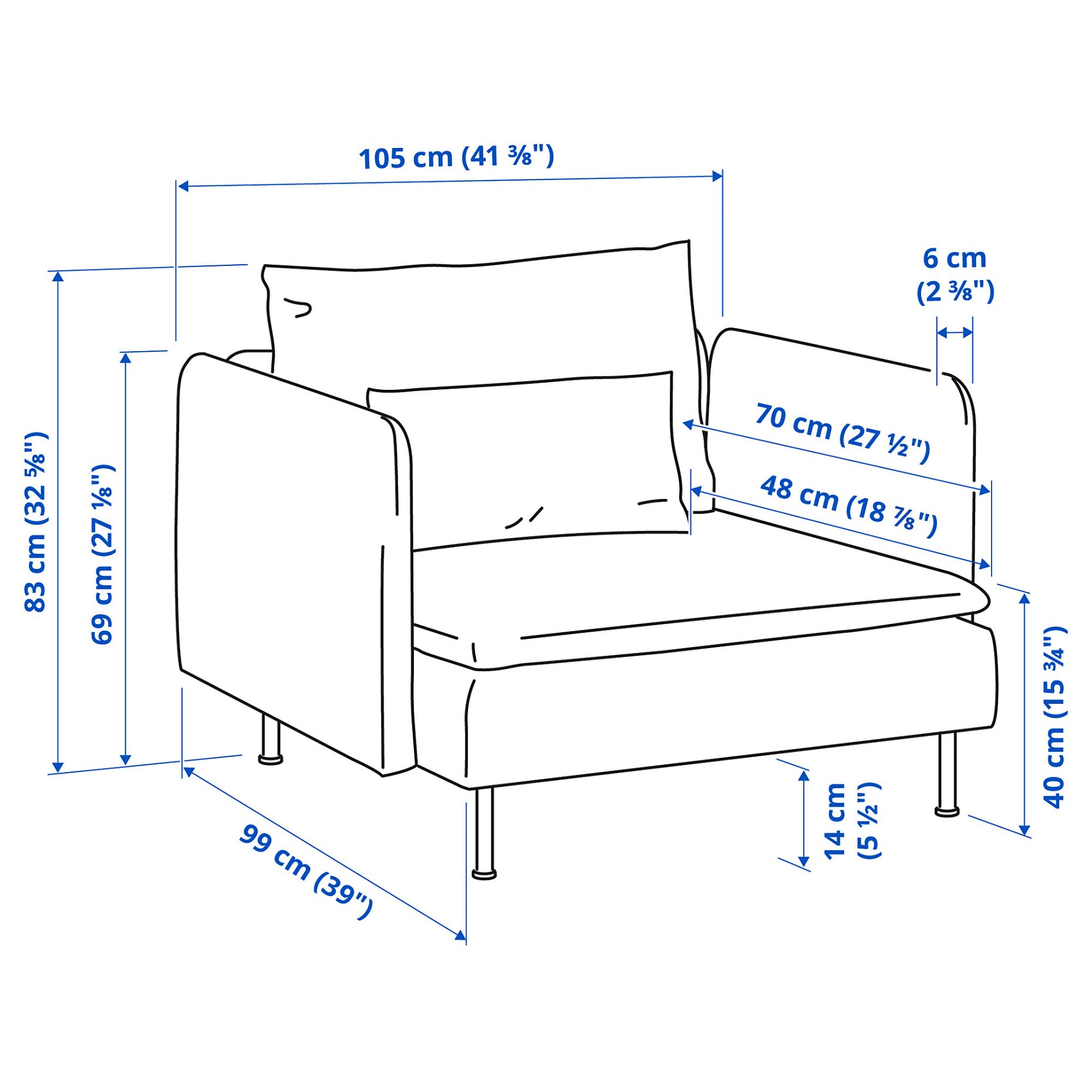 SÖDERHAMN, armchair, 496.221.92