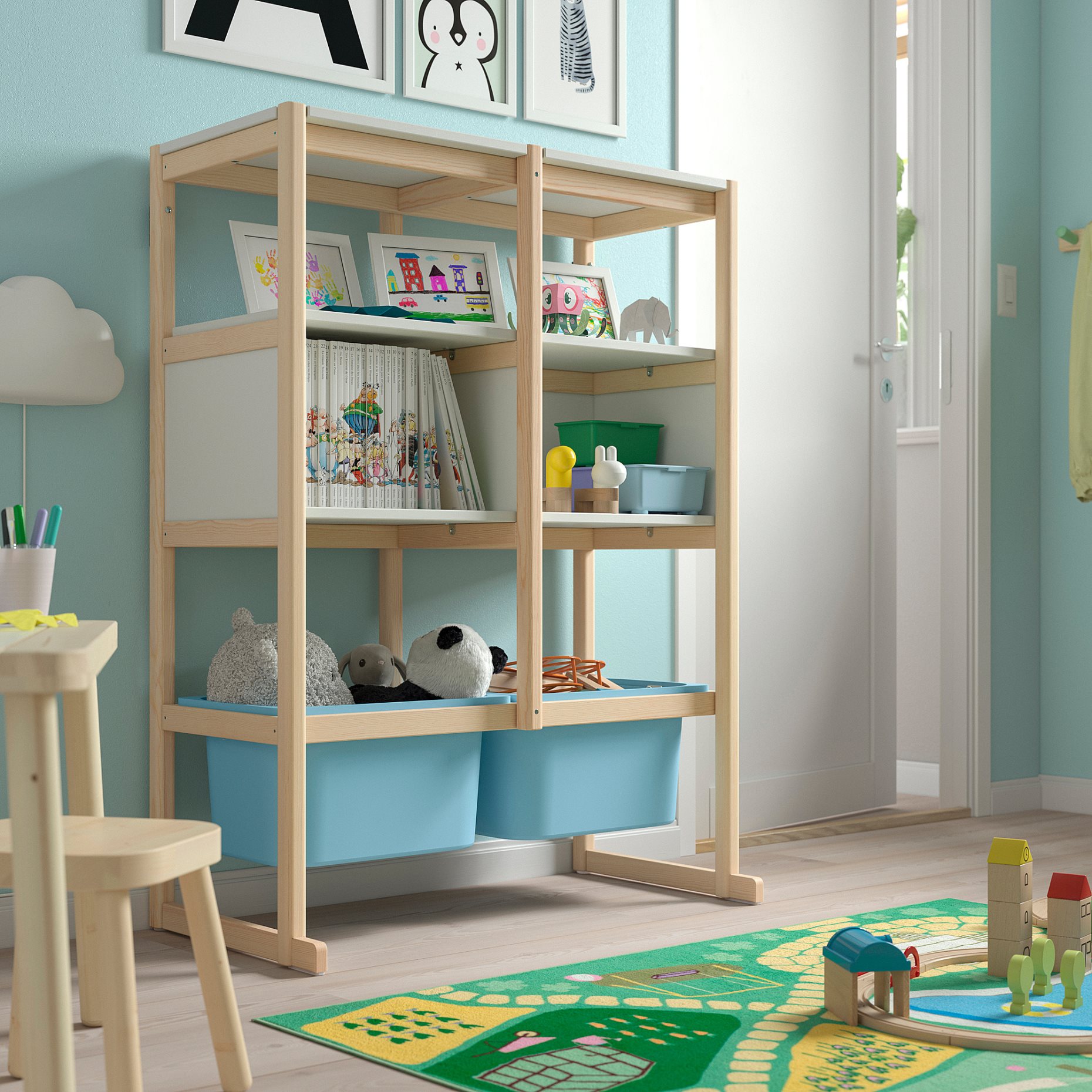 FLISAT, open storage combination, 88x38x117 cm, 496.235.54