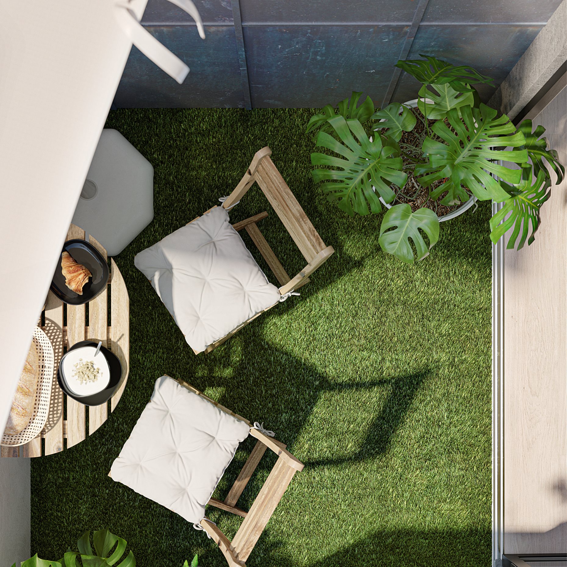 RUNNEN, floor decking, outdoor, 9 pack,artificial grass, 503.131.31