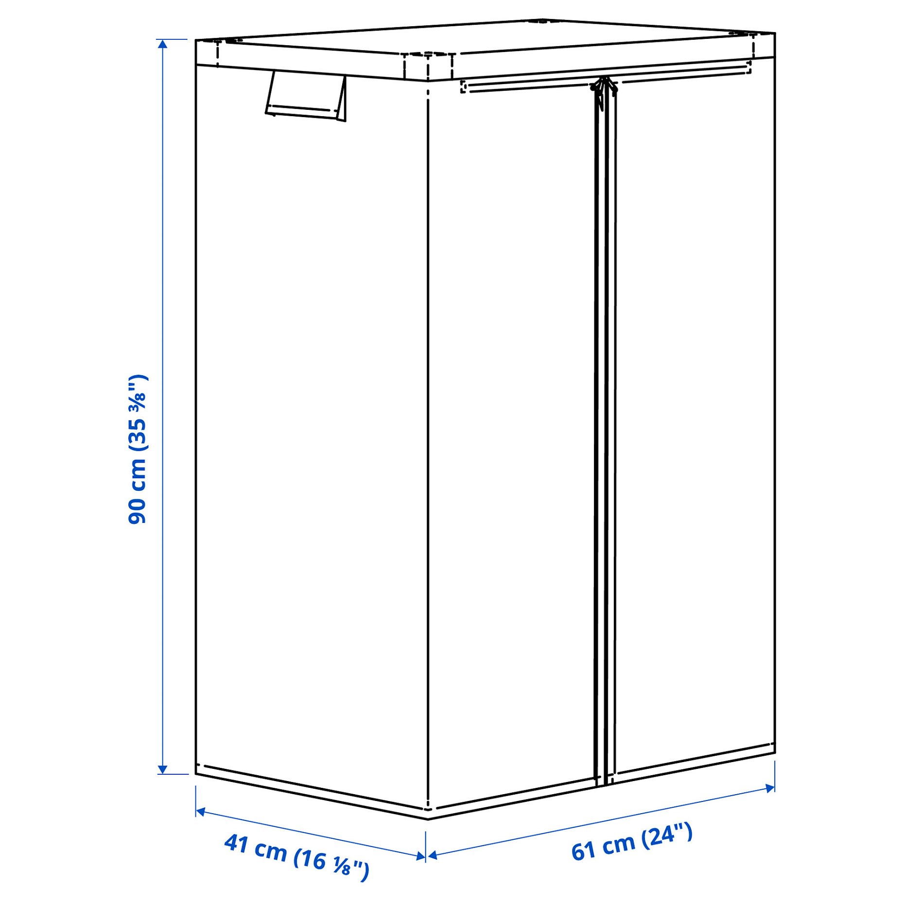JOSTEIN, cover in/outdoor, 61x41x90 cm, 505.215.83