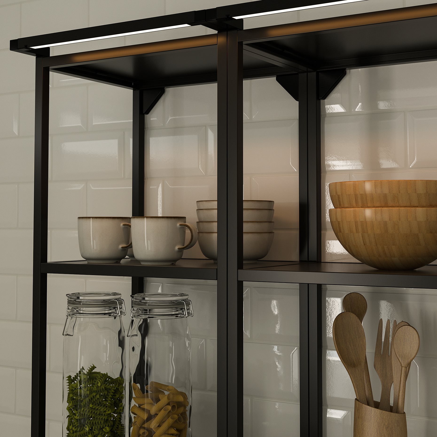 SKYDRAG, worktop/wardrobe strip with built-in LED light source with sensor/dimmable, 60 cm, 505.292.30