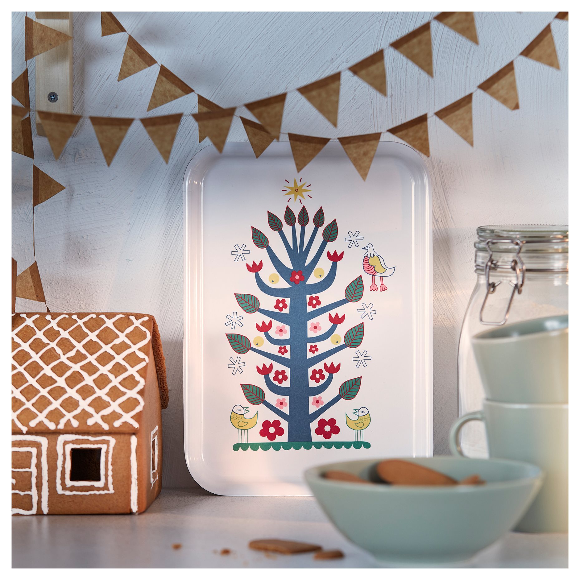 VINTERFINT, δίσκος/μοτίβο δέντρο, 20x28 cm, 505.296.83