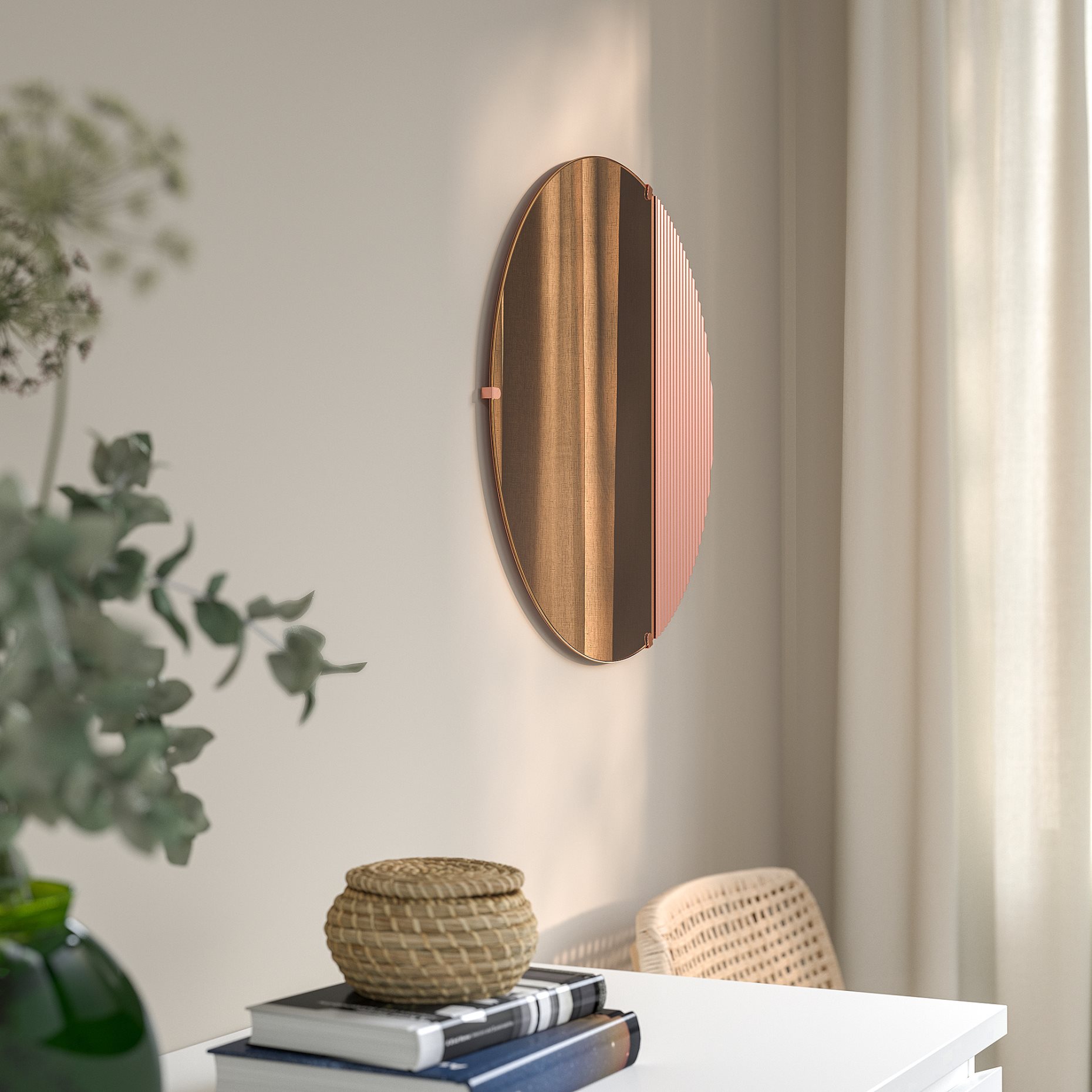 SKOGSGRÄNSEN, decorative mirror, 50 cm, 505.380.79