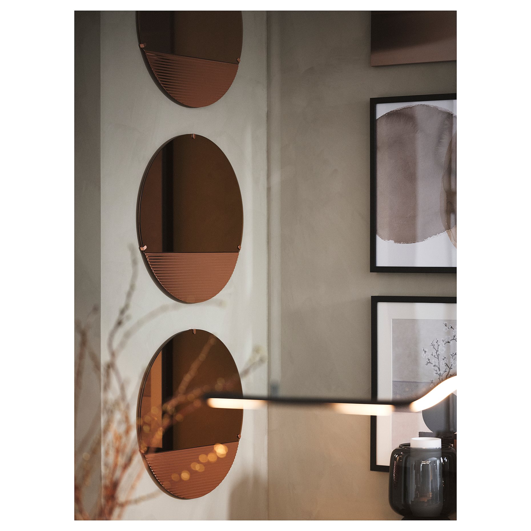 SKOGSGRÄNSEN, decorative mirror, 50 cm, 505.380.79