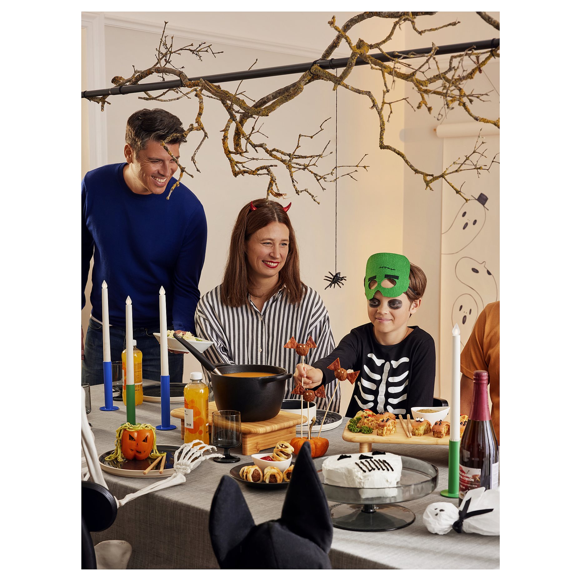 HELGEO, decorating rod for table/adjustable/in/outdoor, 115/235x116 cm, 505.620.50