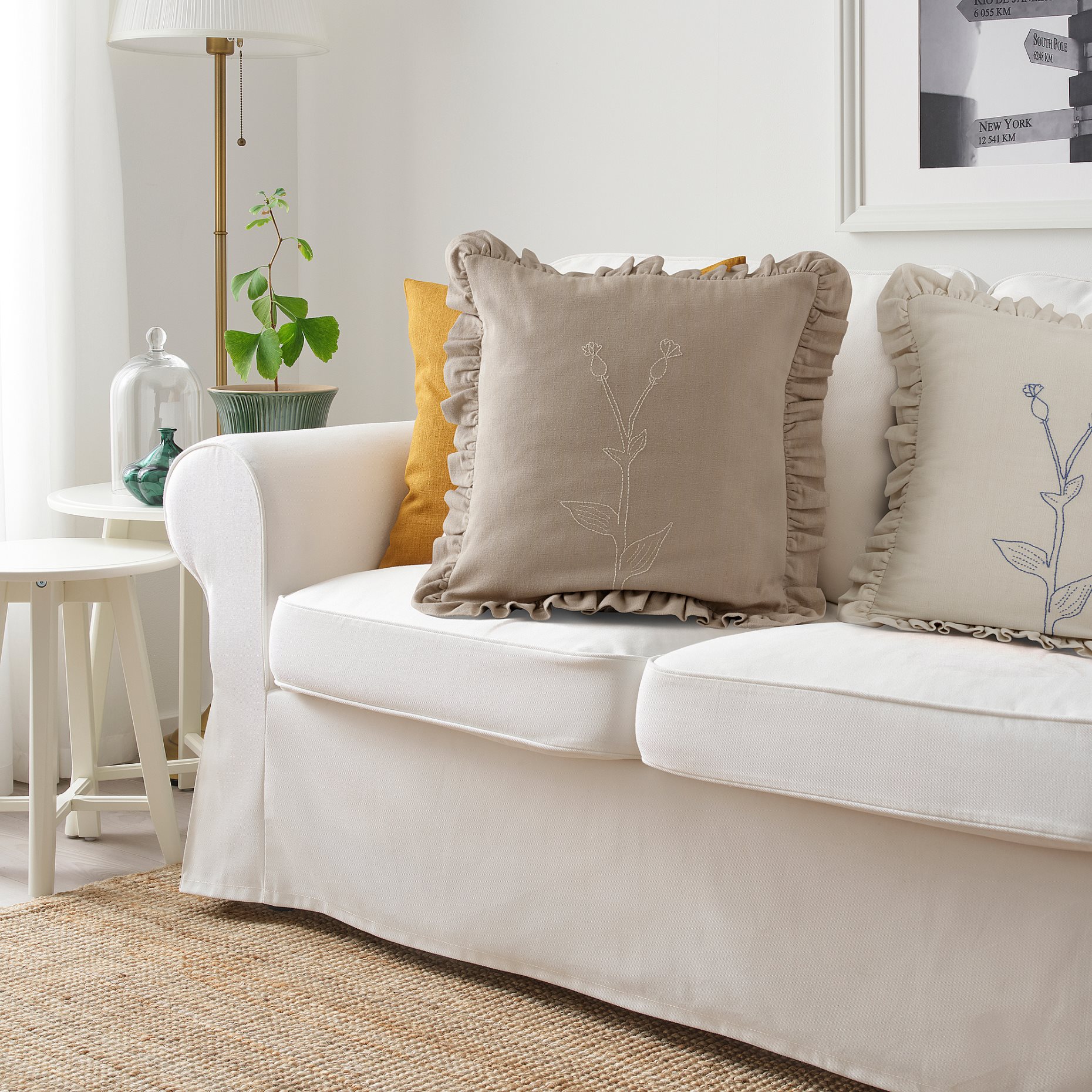 AKERNEJLIKA, κάλυμμα μαξιλαριού/κέντημα, 50x50 cm, 505.772.02