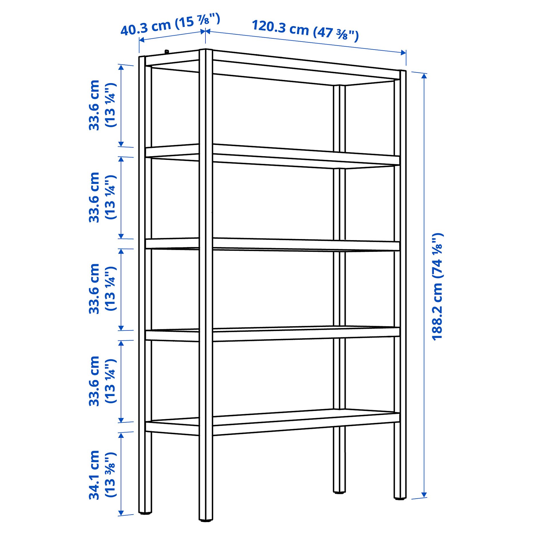 STOCKHOLM 2025, shelving unit, 120x40x188 cm, 505.866.35