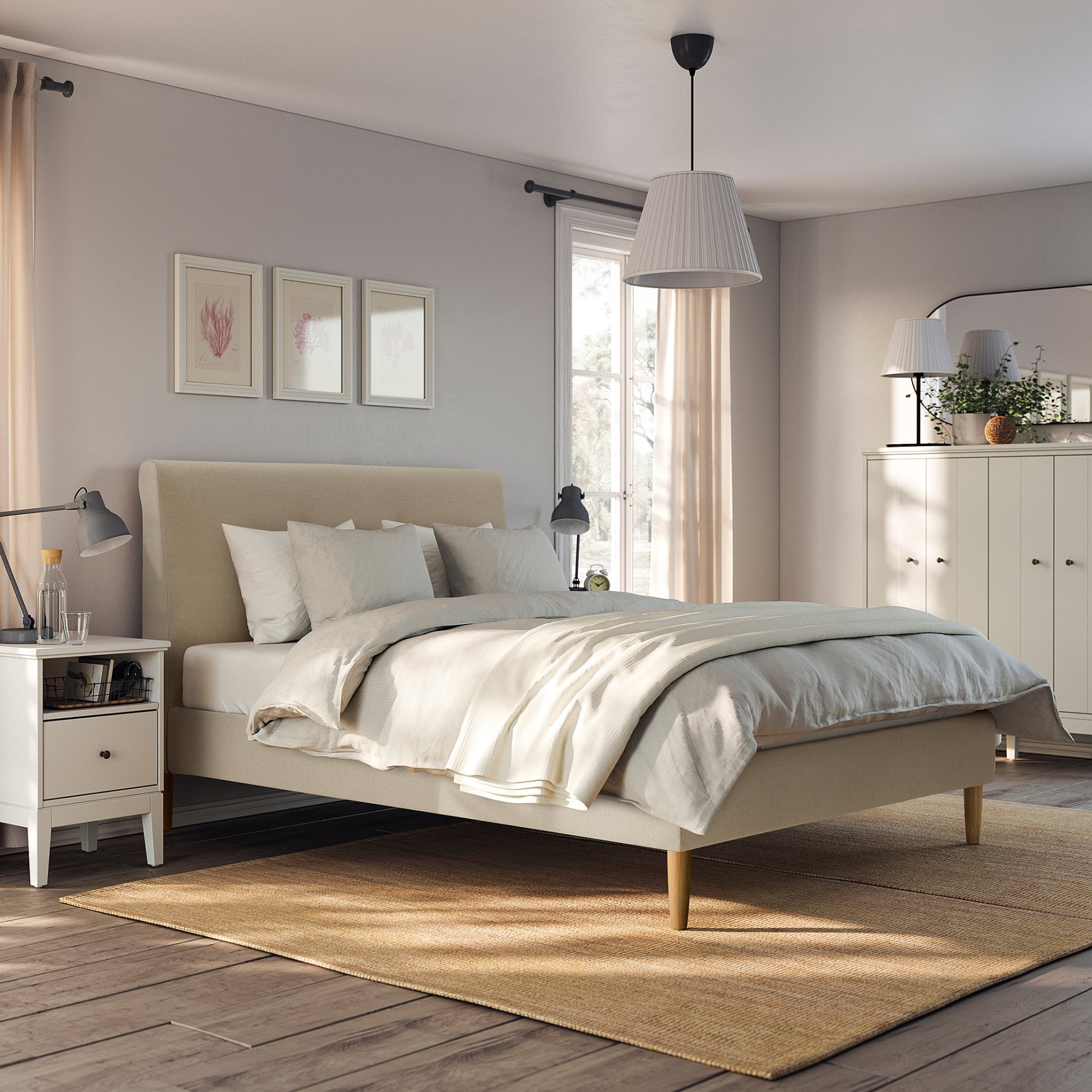 IDANÄS, upholstered bed frame, 160x200 cm, 505.880.69