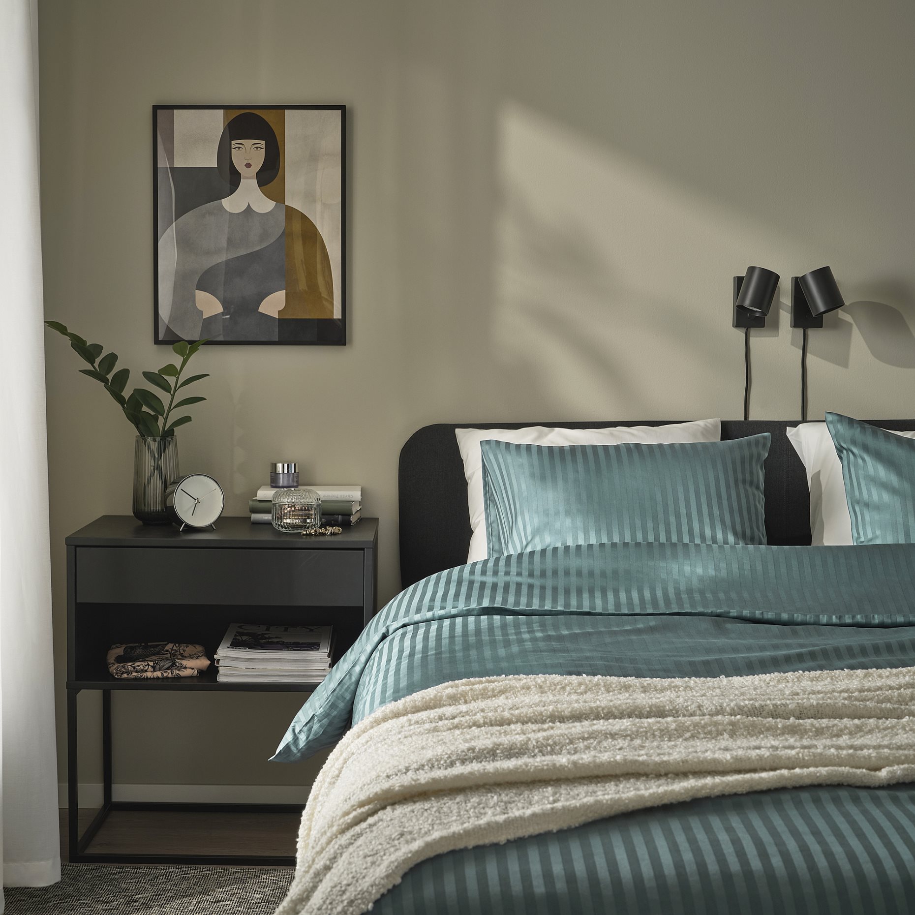 NATTJASMIN, παπλωματοθήκη και μαξιλαροθήκη, 150x200/50x60 cm, 505.958.33