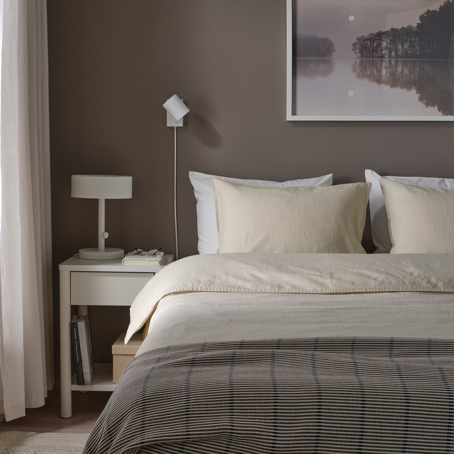 RUNDHAGTORN, παπλωματοθήκη και μαξιλαροθήκη, 150x200/50x60 cm, 506.001.70