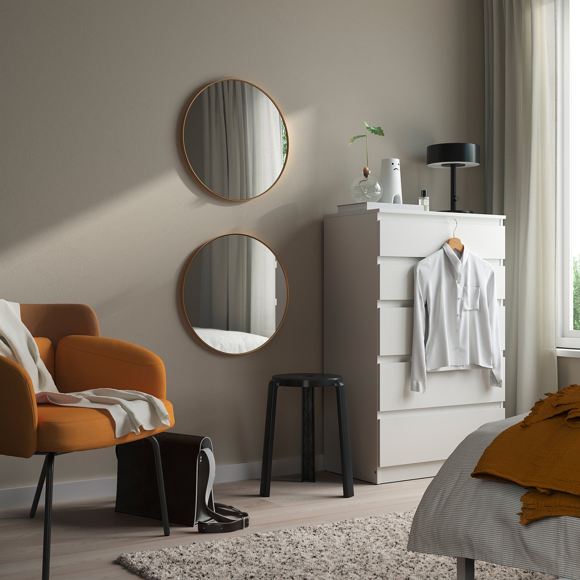 LINDBYN, mirror, 50 cm, 506.002.93