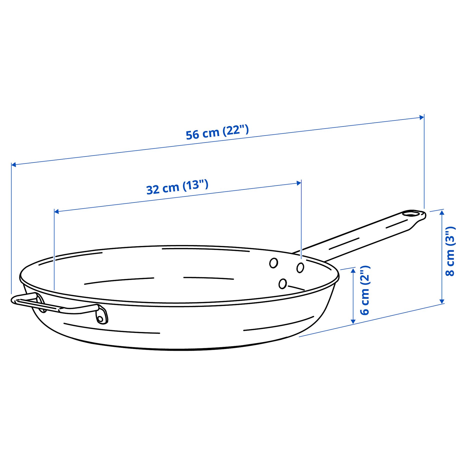 GULDÖRING, frying pan with non-stick coating, 32 cm, 506.094.77