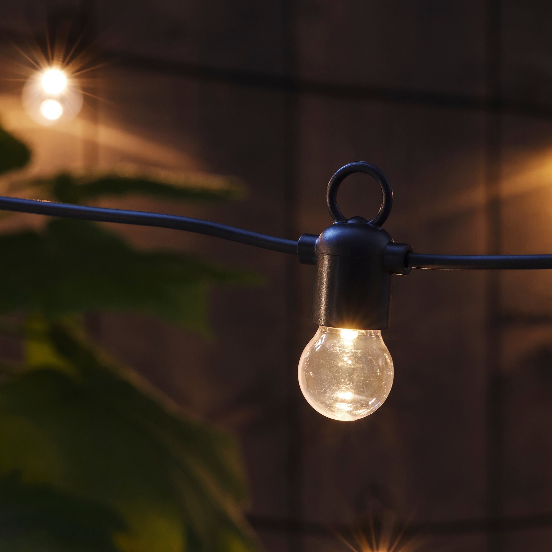 UTSUND, lighting chain with built in LED light source/12 bulbs/outdoor/battery-operated, 506.105.84