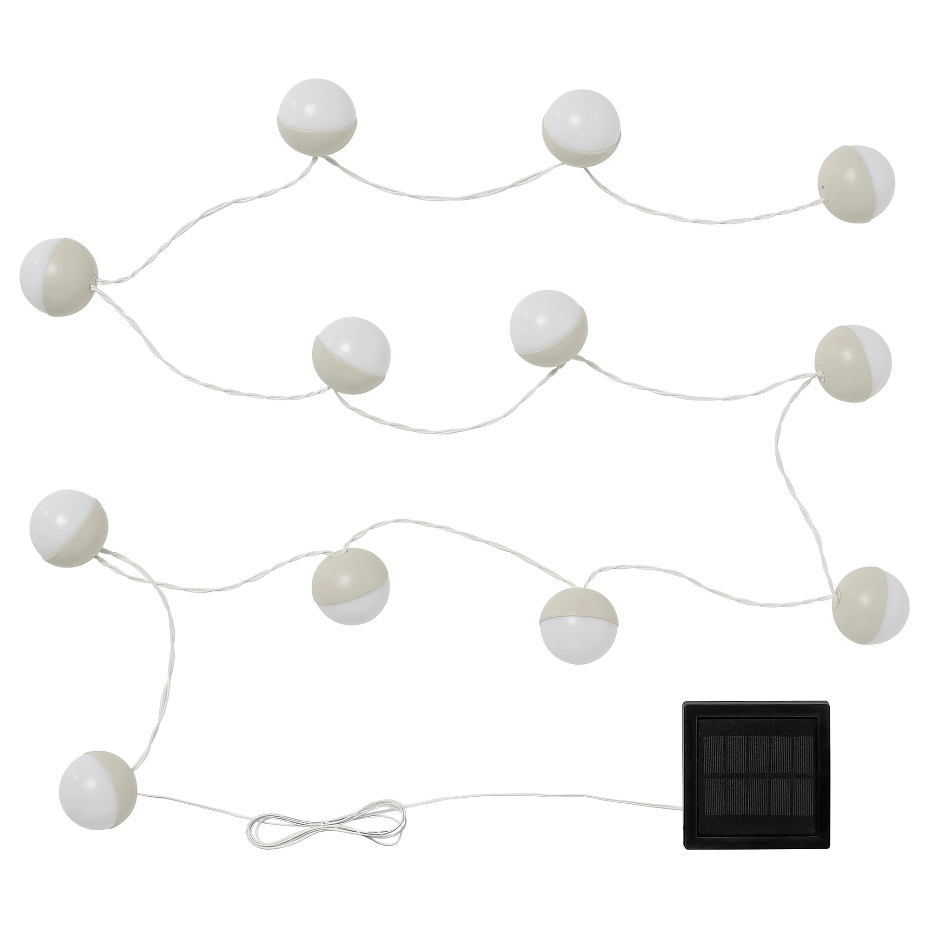 SOLVINDEN, solar-powered lighting chain with built-in LED light source/12 lights, 506.191.84