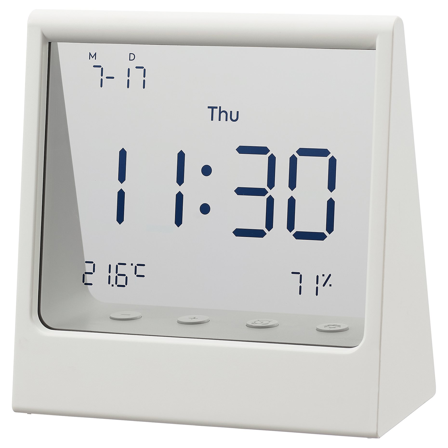RÖDBENA, alarm clock with hygro-thermometer, 10x11x5 cm, 506.204.65