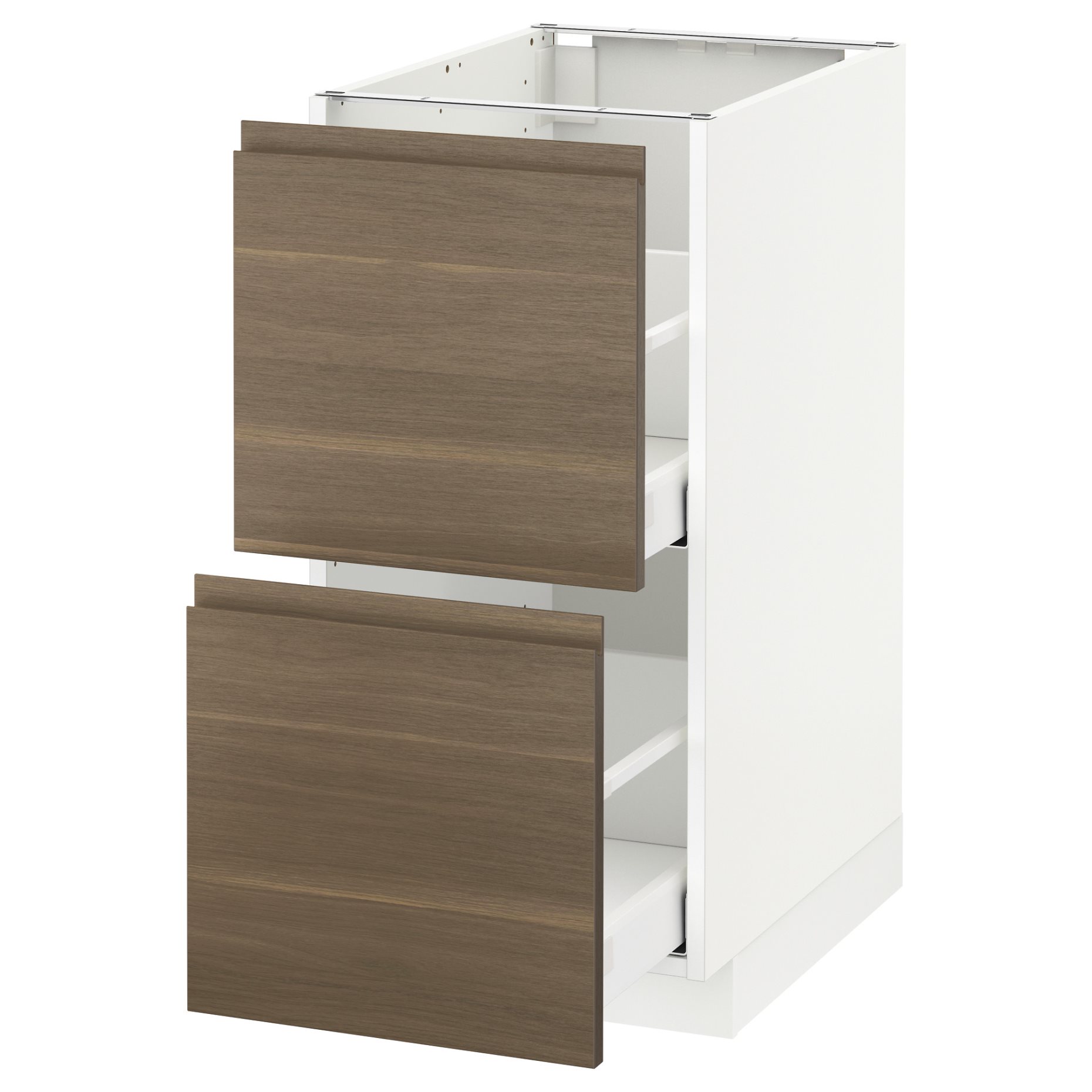 METOD/MAXIMERA, base cabinet 2 fronts/2 high drawers, 591.314.76