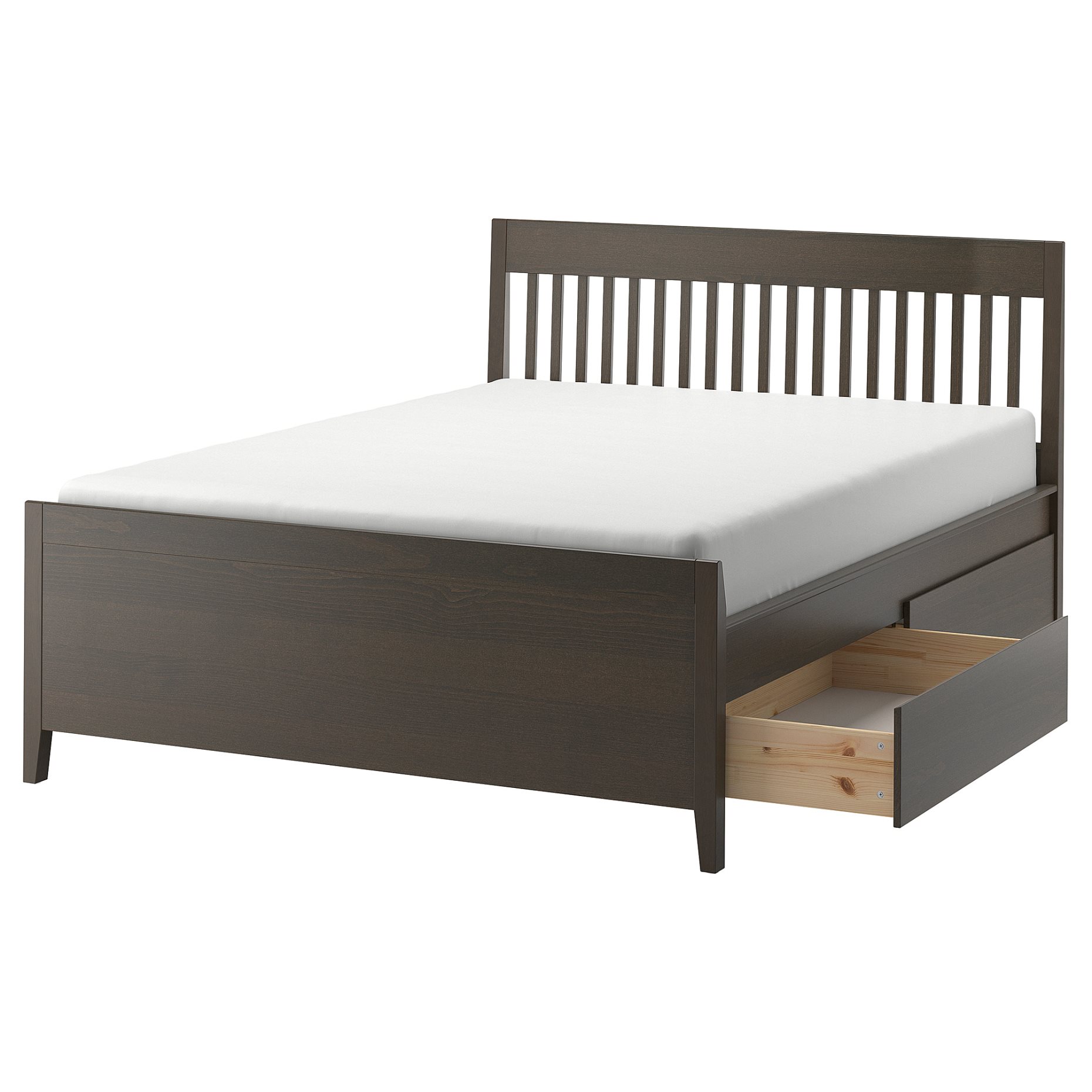 IDANÄS, bed frame with storage, 160x200 cm, 593.922.23