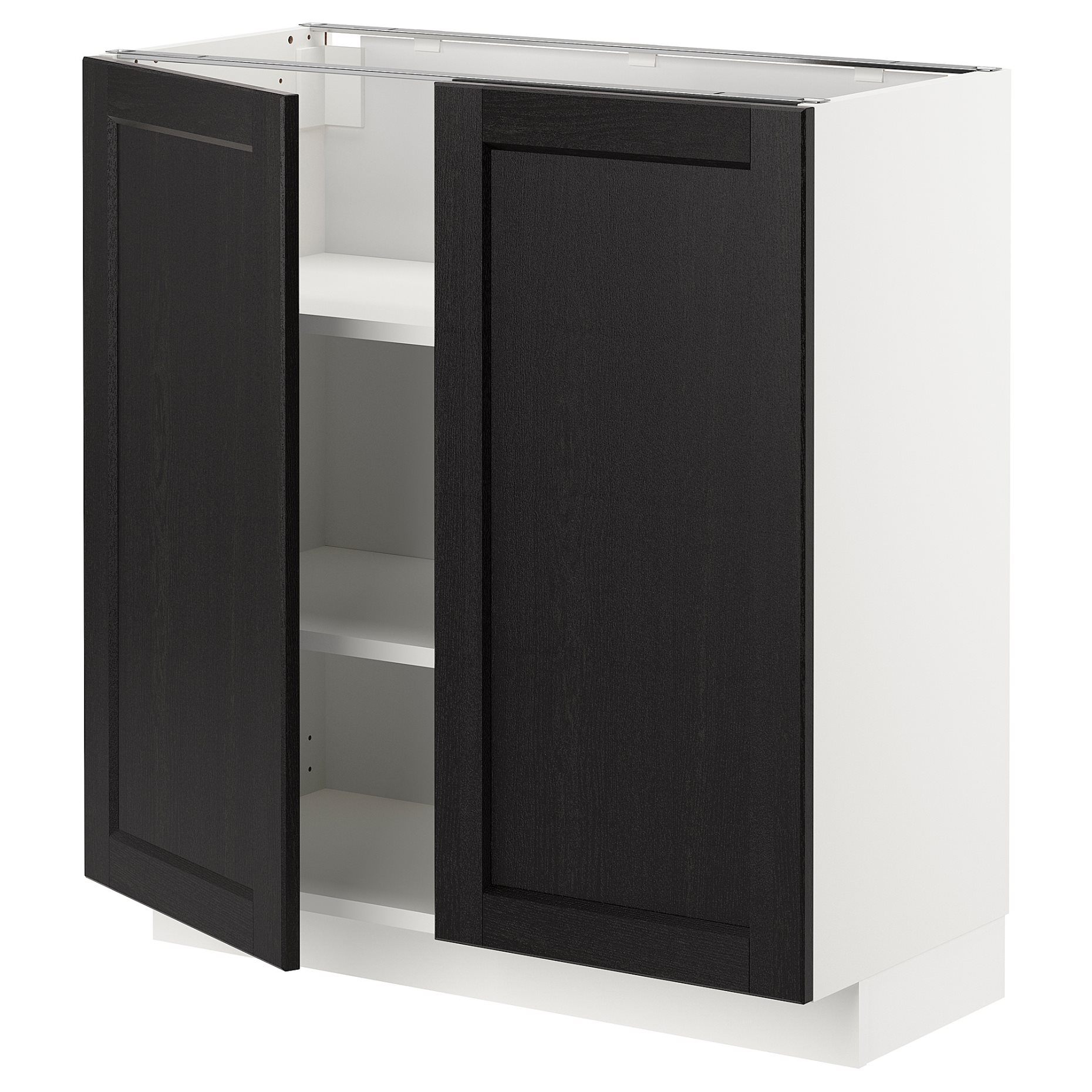 METOD, base cabinet with shelves/2 doors, 80x37 cm, 594.552.58