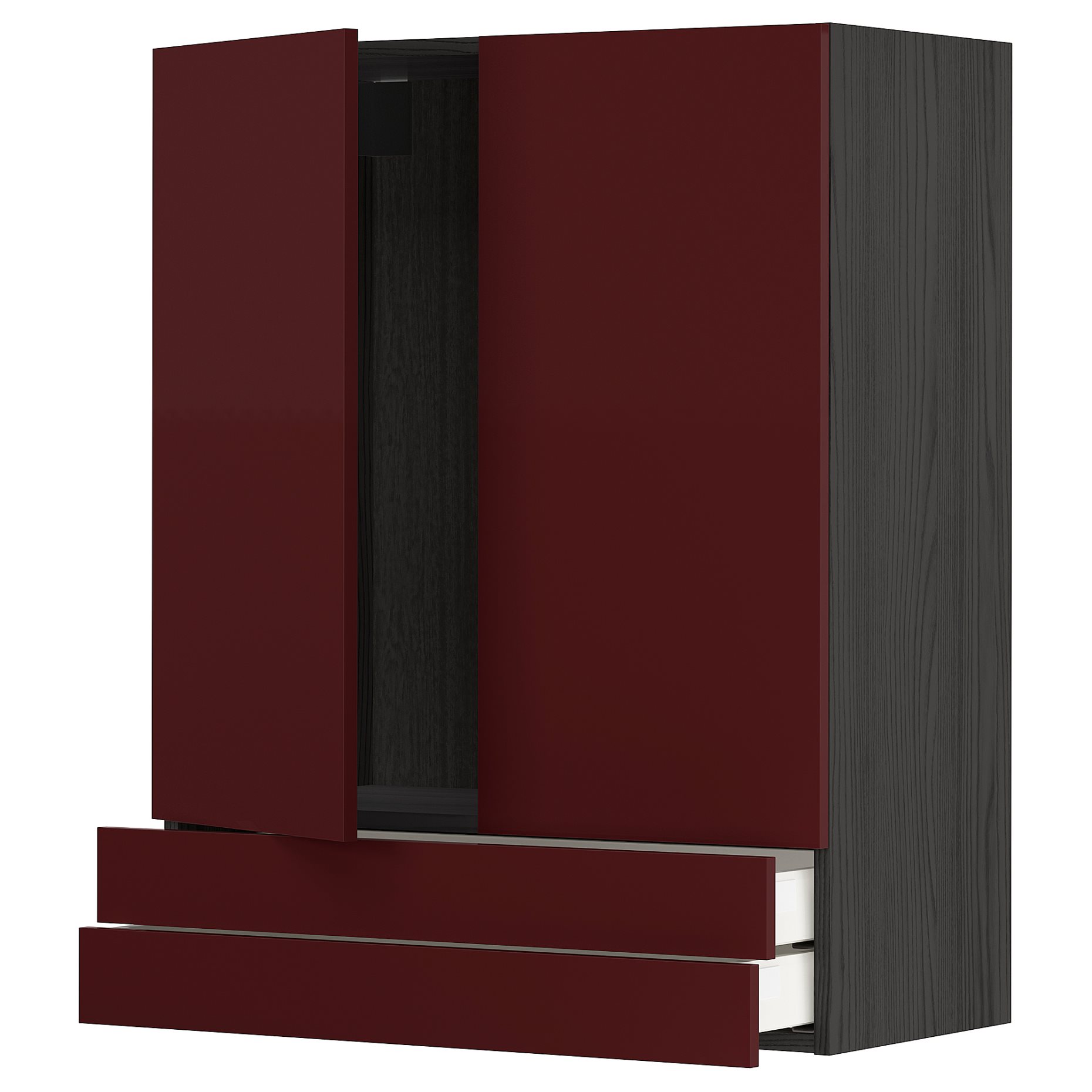 METOD/MAXIMERA, ντουλάπι τοίχου με 2 πόρτες/2 συρτάρια, 80x100 cm, 594.618.10