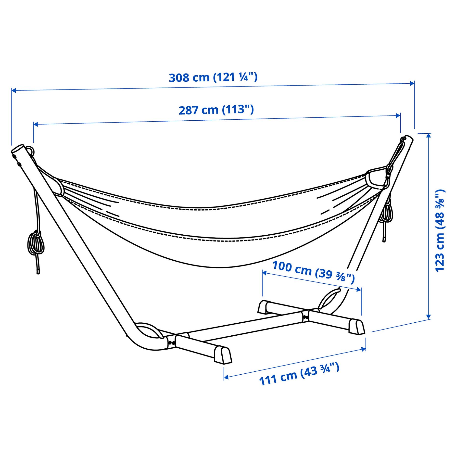 BOCKON/HAMNON, hammock with stand, 594.957.73