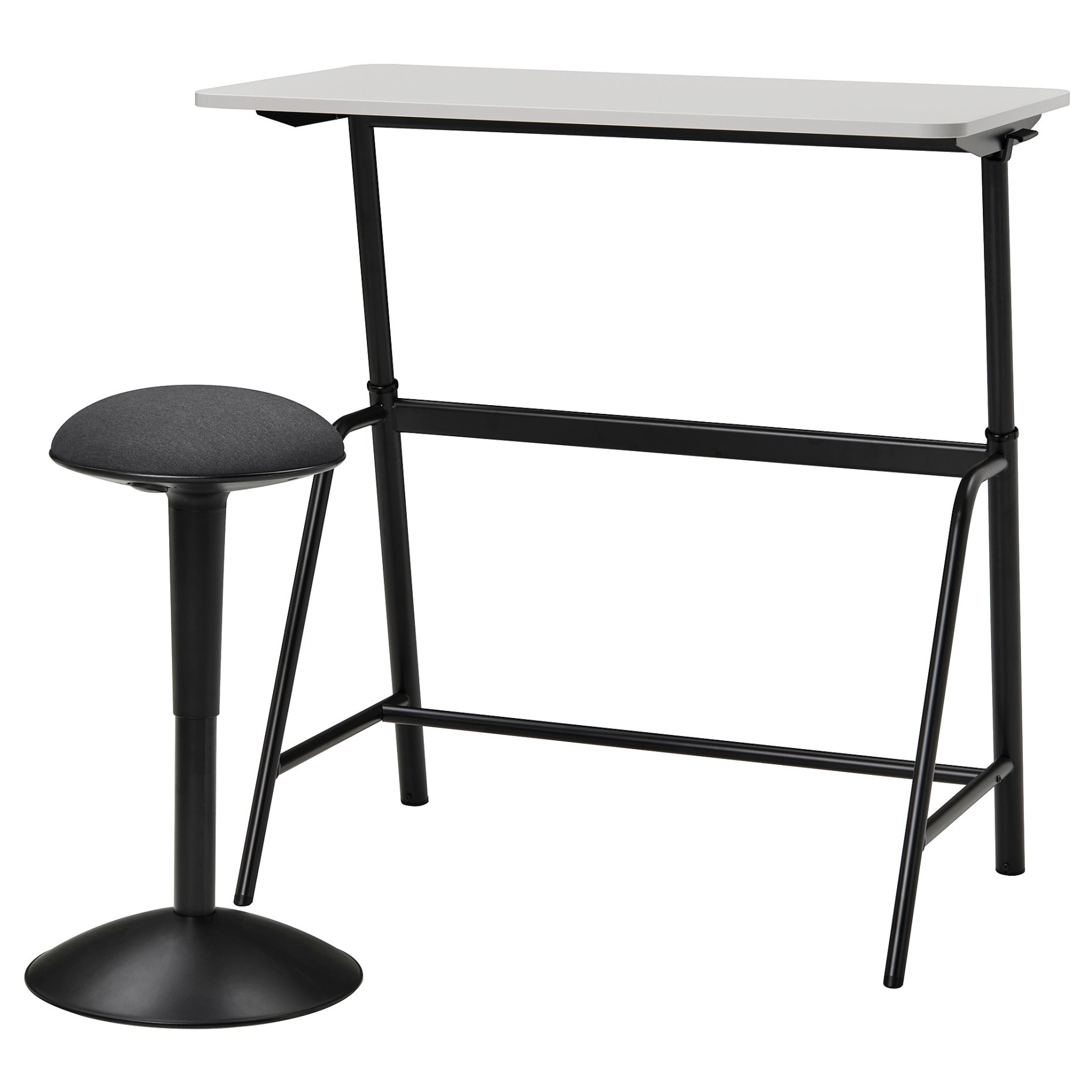 GLADHÖJDEN/NILS, table and sit/stand support, 595.012.22