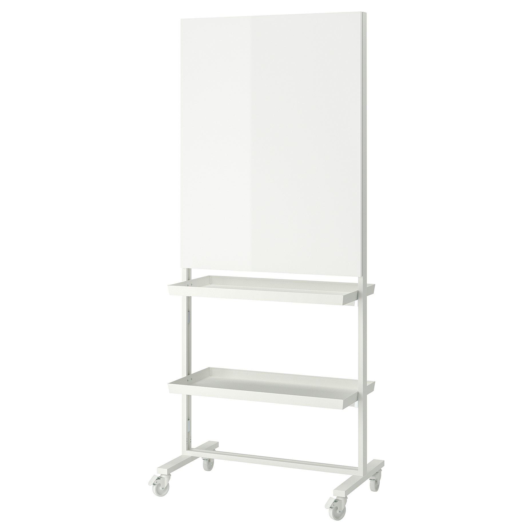 MITTZON, frame with castors/whiteboard/display shelf/cable box, 85x205 cm, 595.146.82