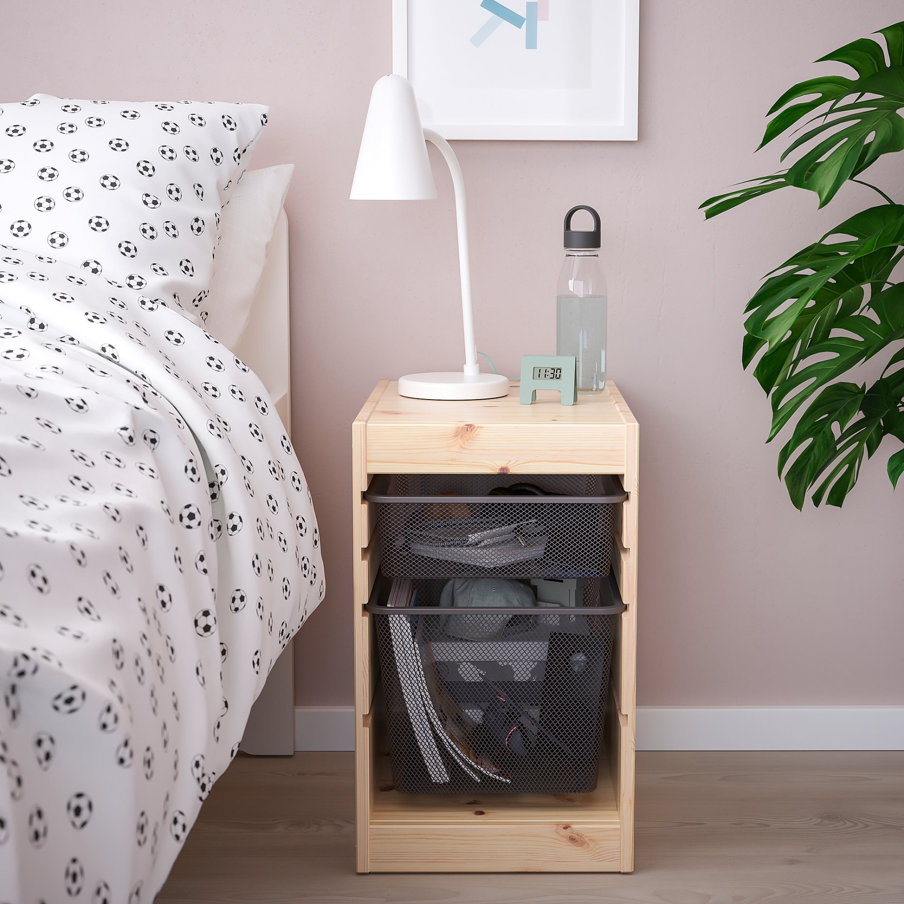 TROFAST, σύνθεση αποθήκευσης με κουτιά, 32x44x52 cm, 595.256.14