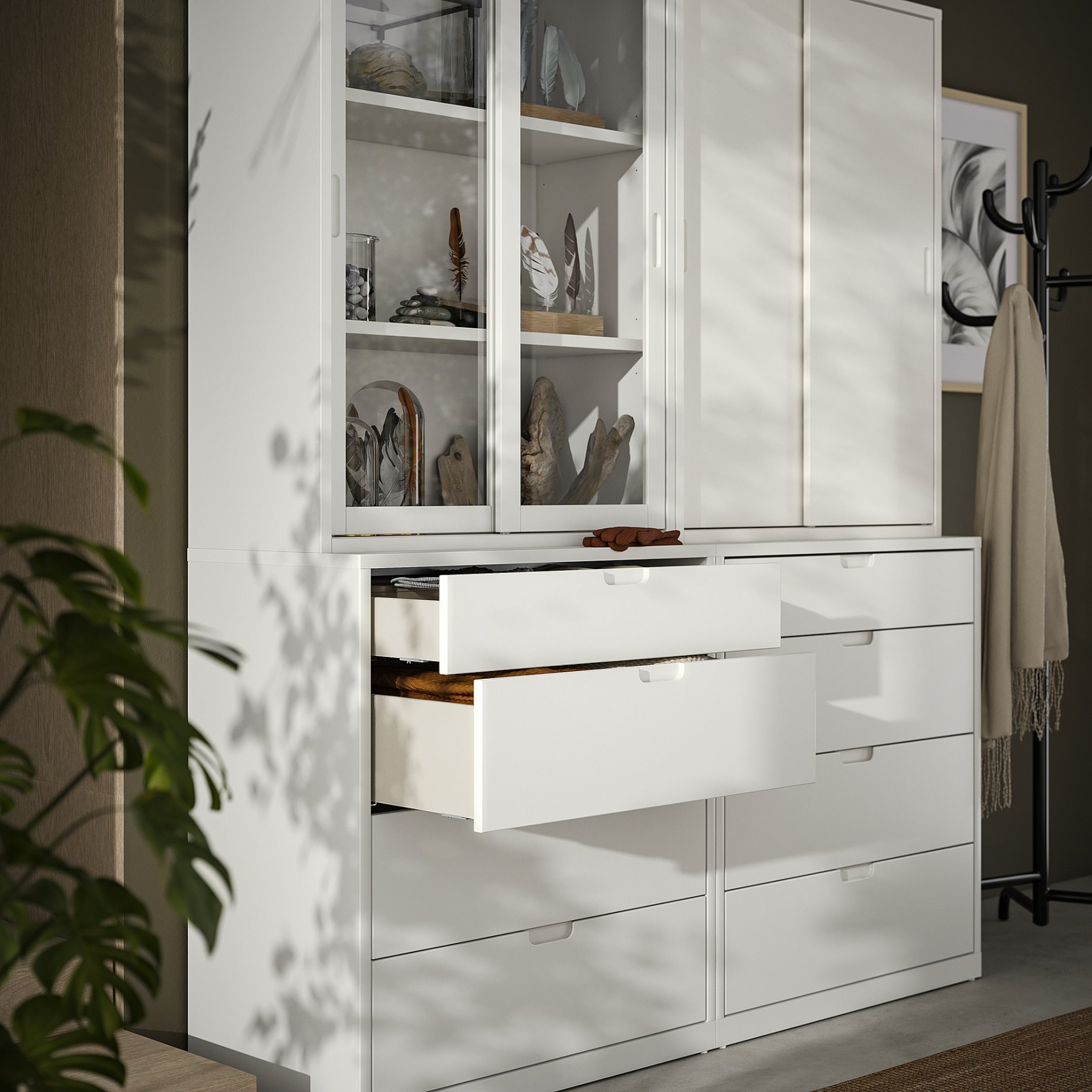 TONSTAD, storage combination with drawers, 164x47x206 cm, 595.478.85