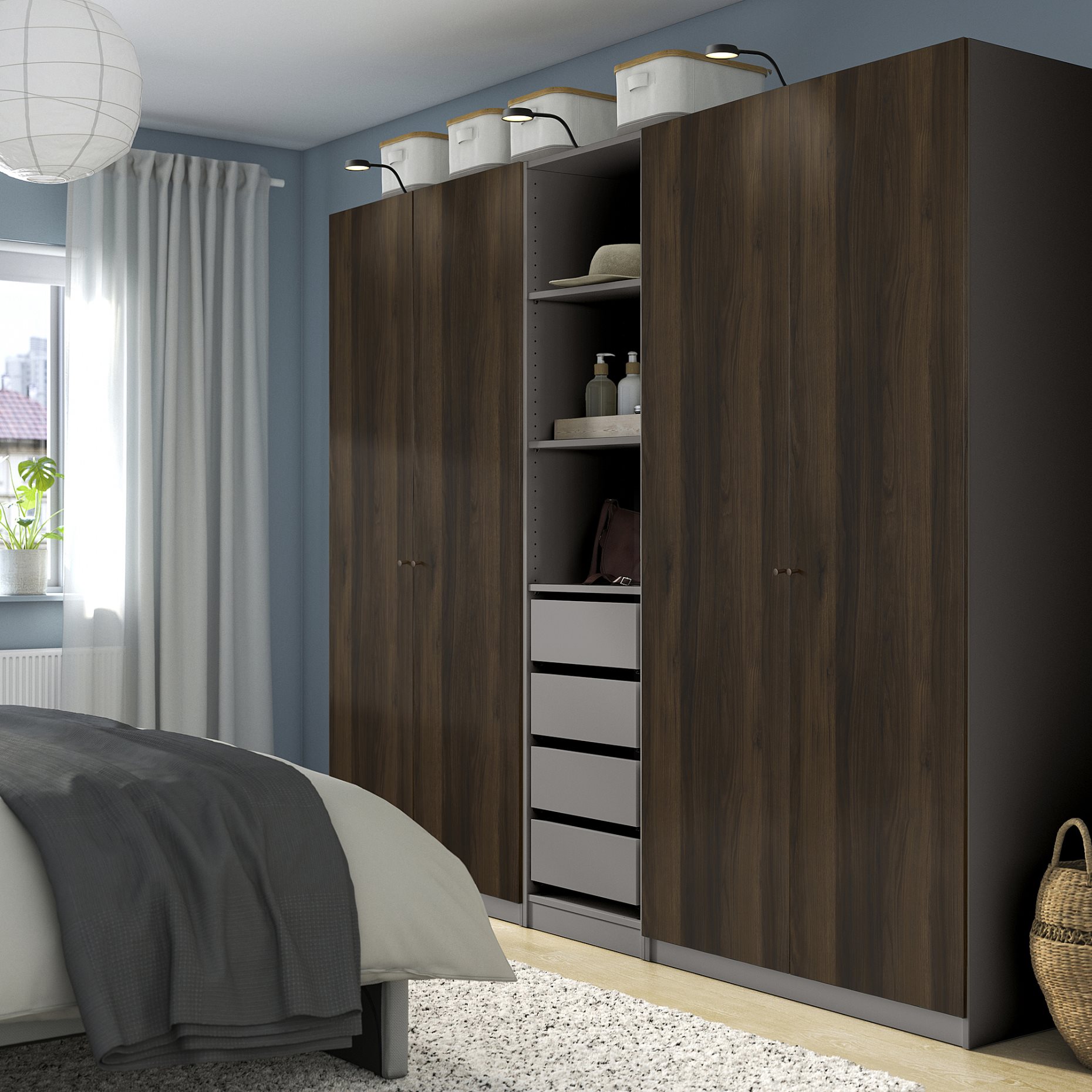 PAX/STORKLINTA, συνδυασμός ντουλάπας, 250x58x201 cm, 595.629.13