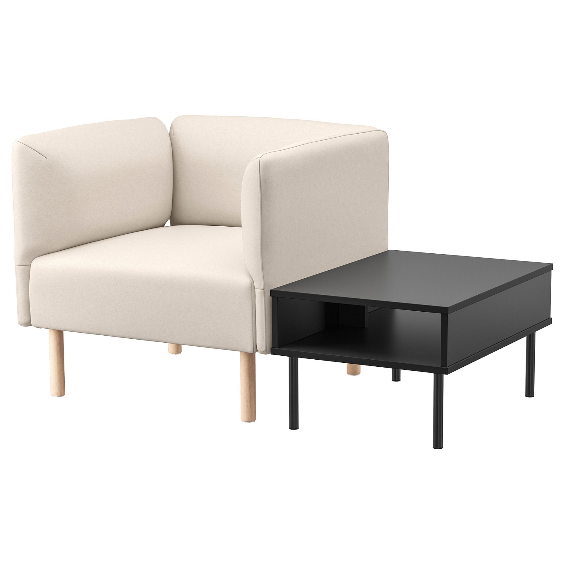 LILLEHEM, armchair with side table, 595.697.40