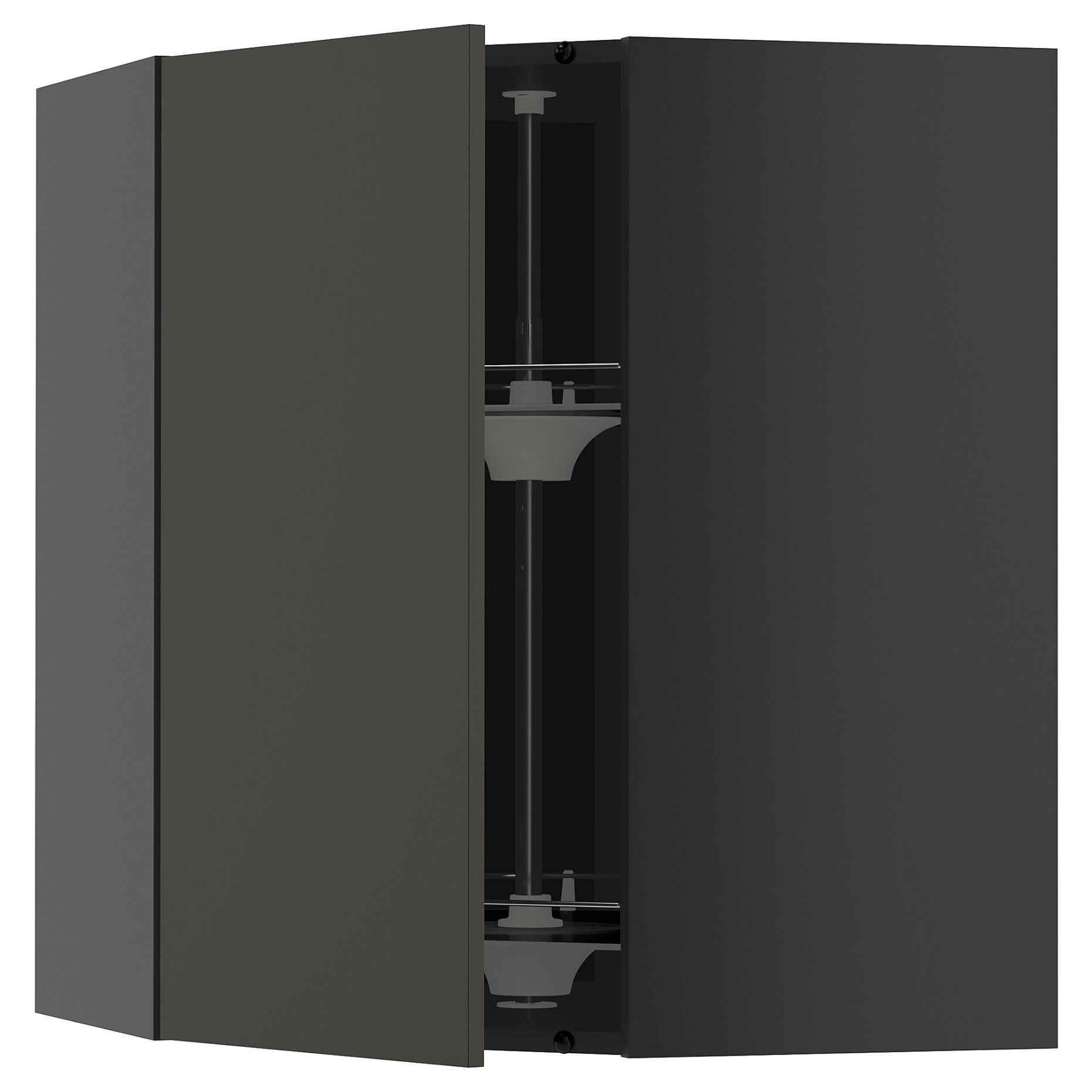 METOD, corner wall cabinet with carousel, 68x80 cm, 595.885.45