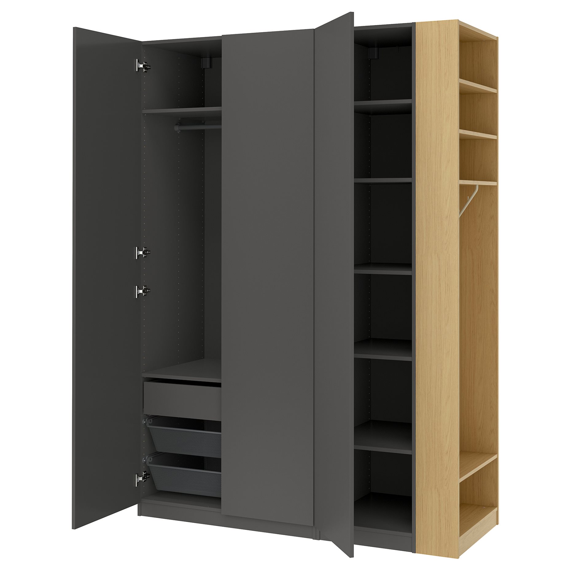 PAX/FORSAND, wardrobe combination, 170x60x236 cm, 596.069.26