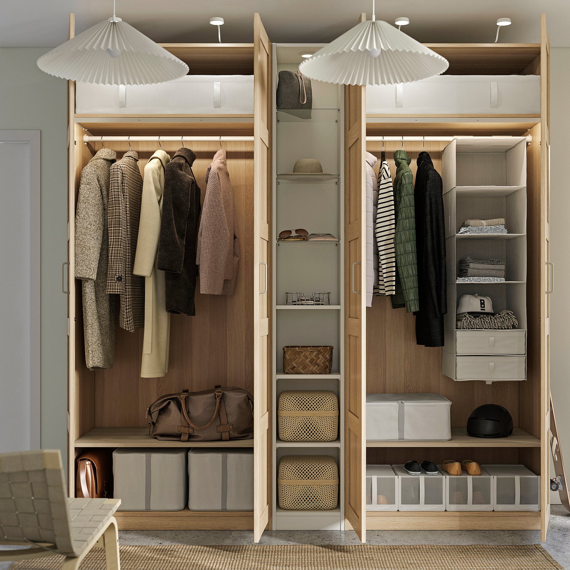 PAX/BERGSBO, wardrobe combination, 235x60x236 cm, 596.074.07