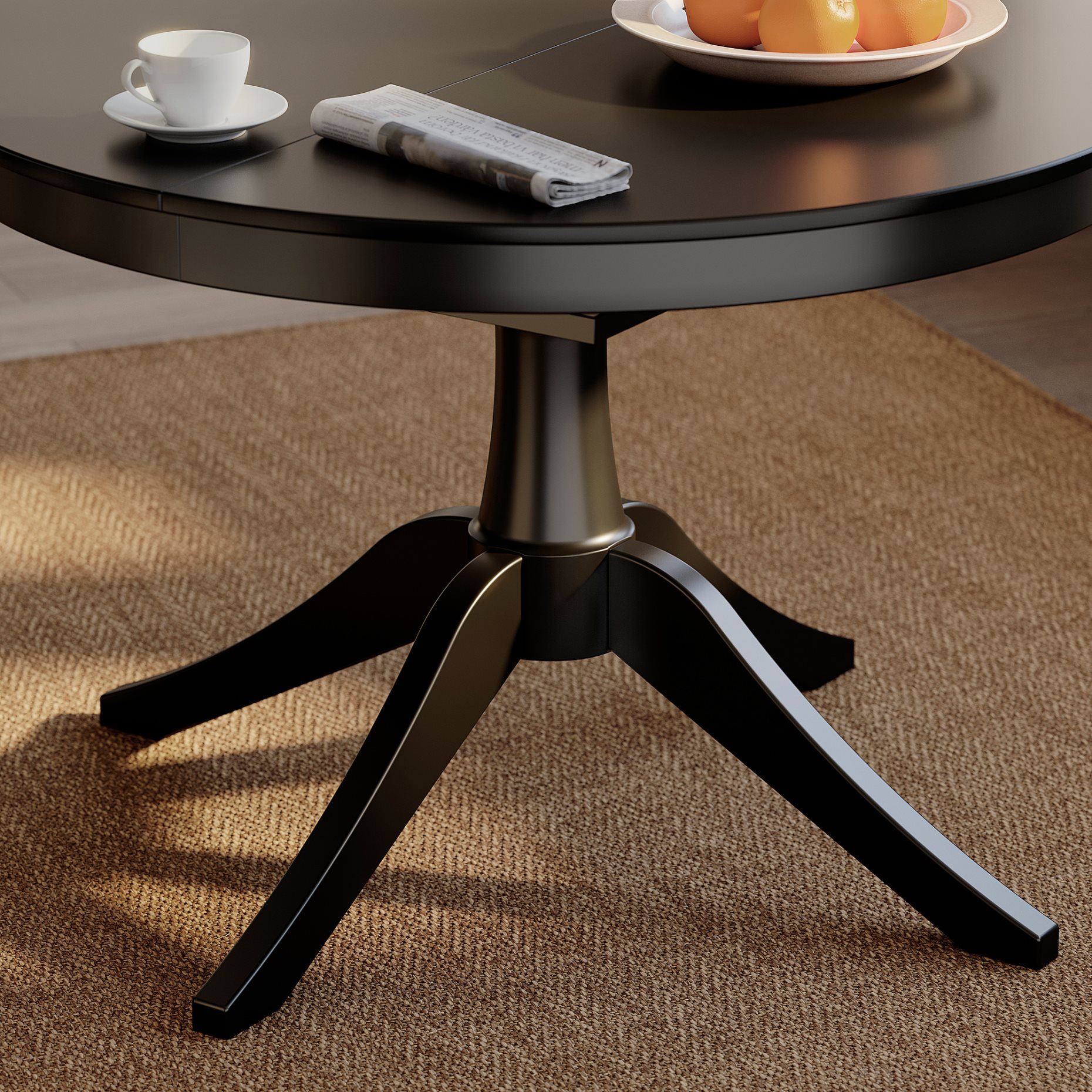 ROSENTORP, table and 4 chairs, 110/155 cm, 596.101.22