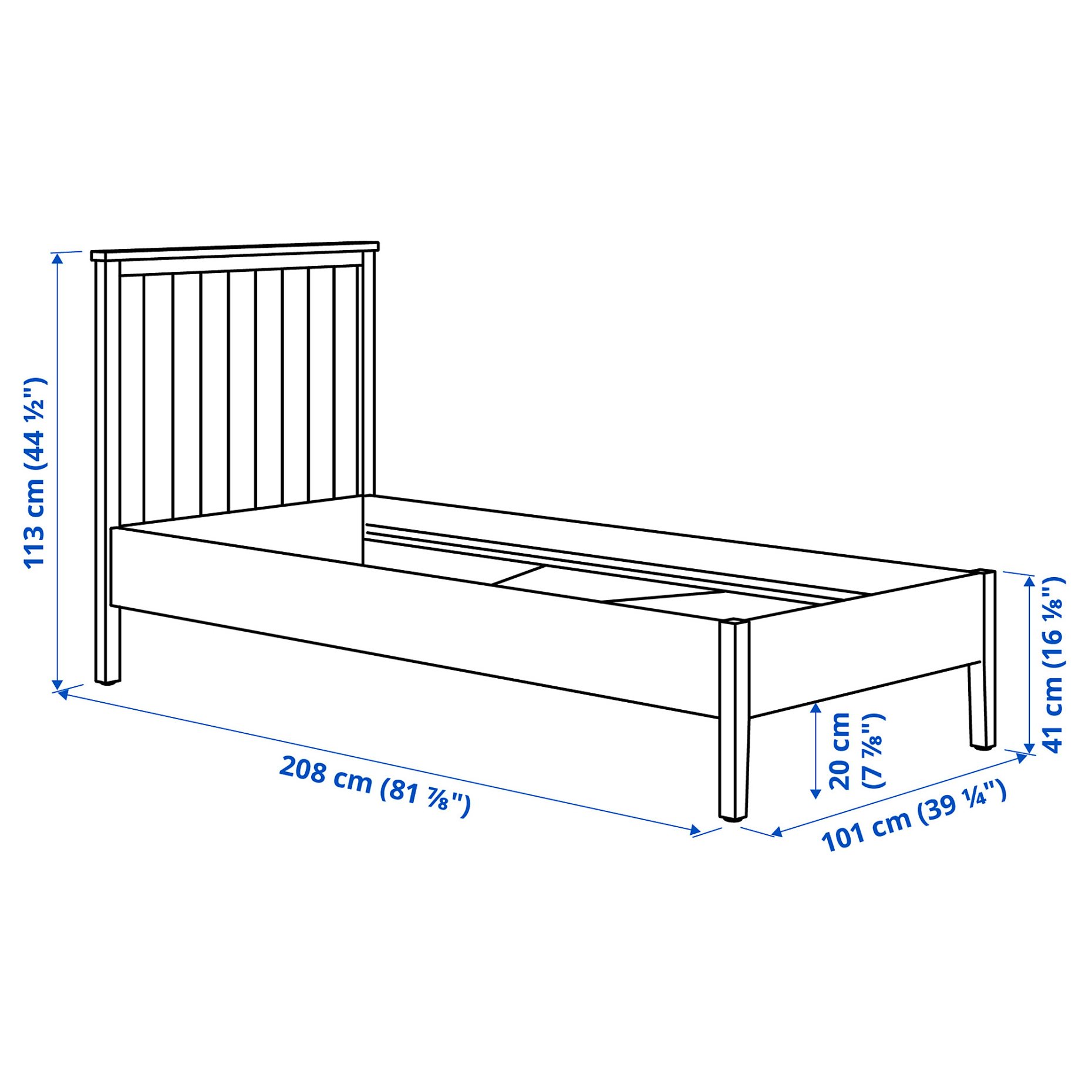 GULLABERG, bed frame, 90x200 cm, 596.145.54