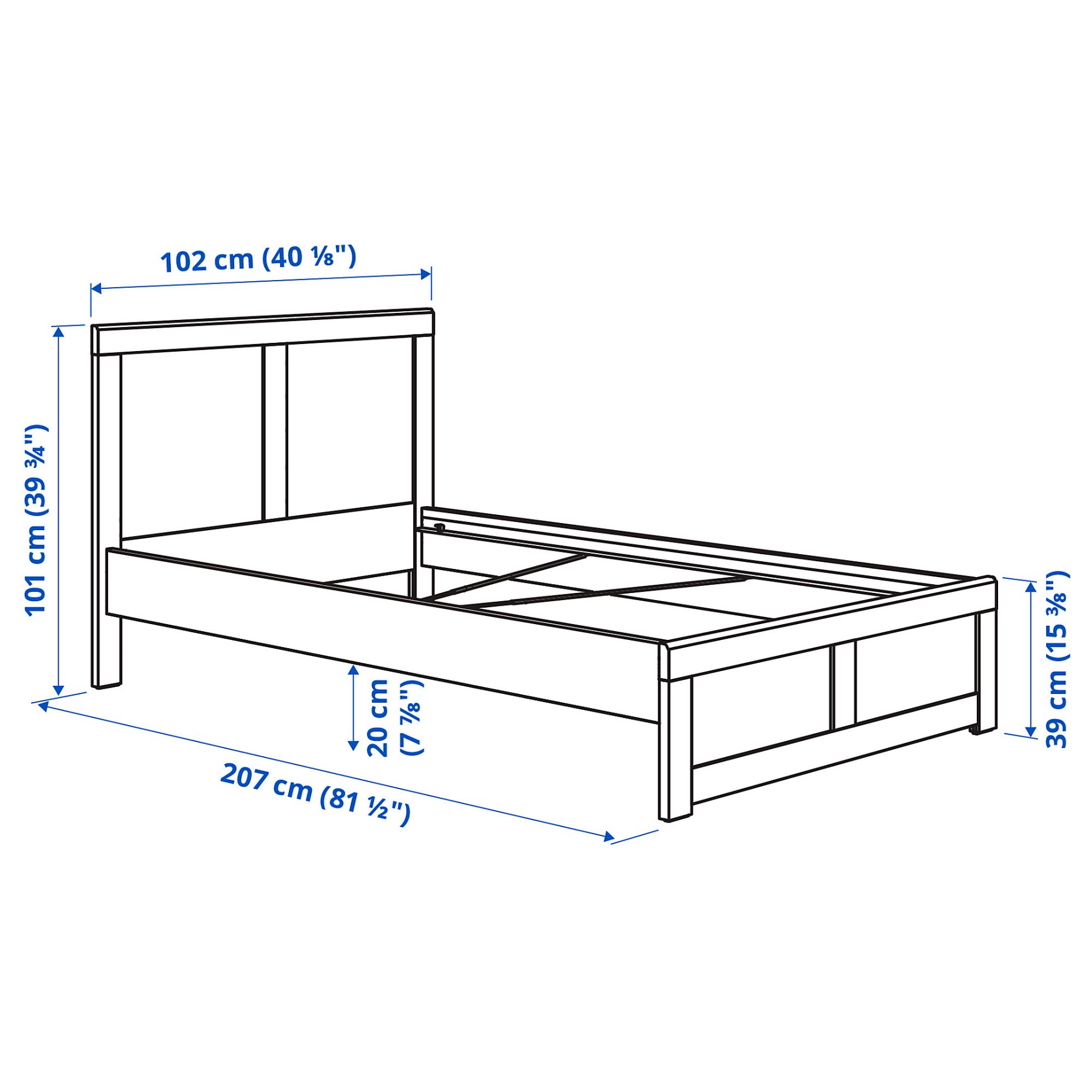 FÅGELFJÄLLET, bedroom furniture set of 2, 90x200 cm, 596.280.61