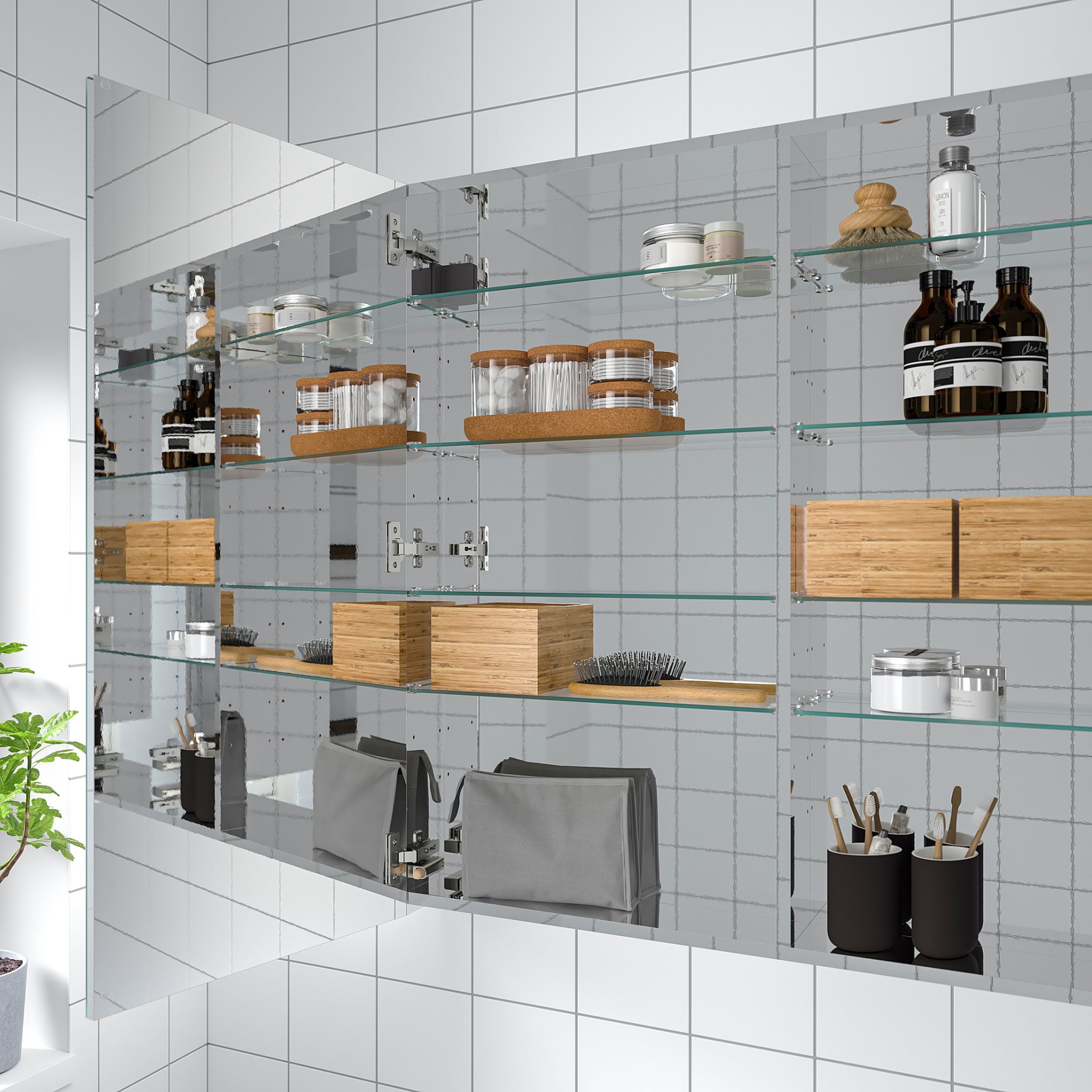 GODMORGON, mirror cabinet with 2 doors, 603.043.53