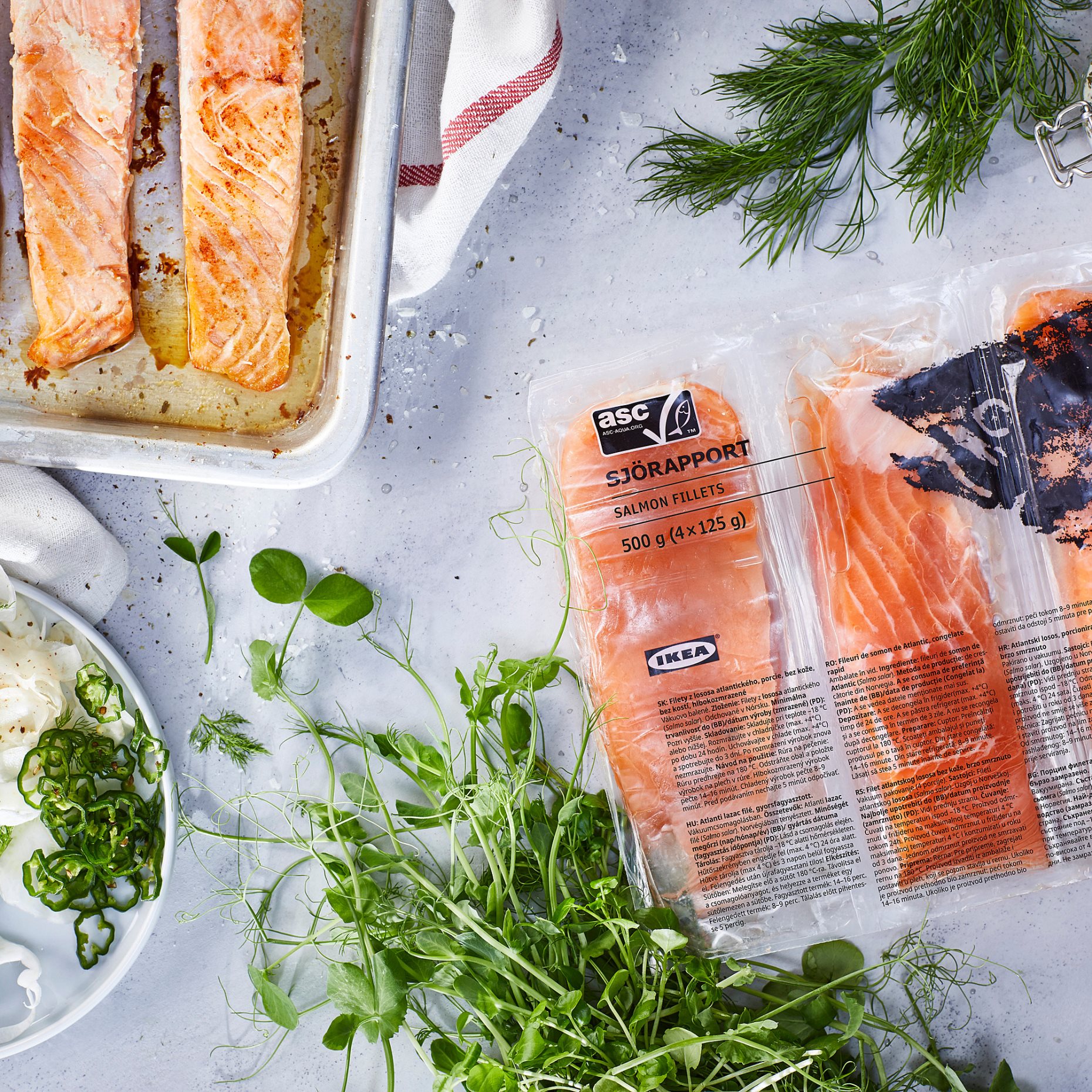 SJÖRAPPORT, salmon fillet/ASC certified/frozen/frozen, 500 g, 603.600.37