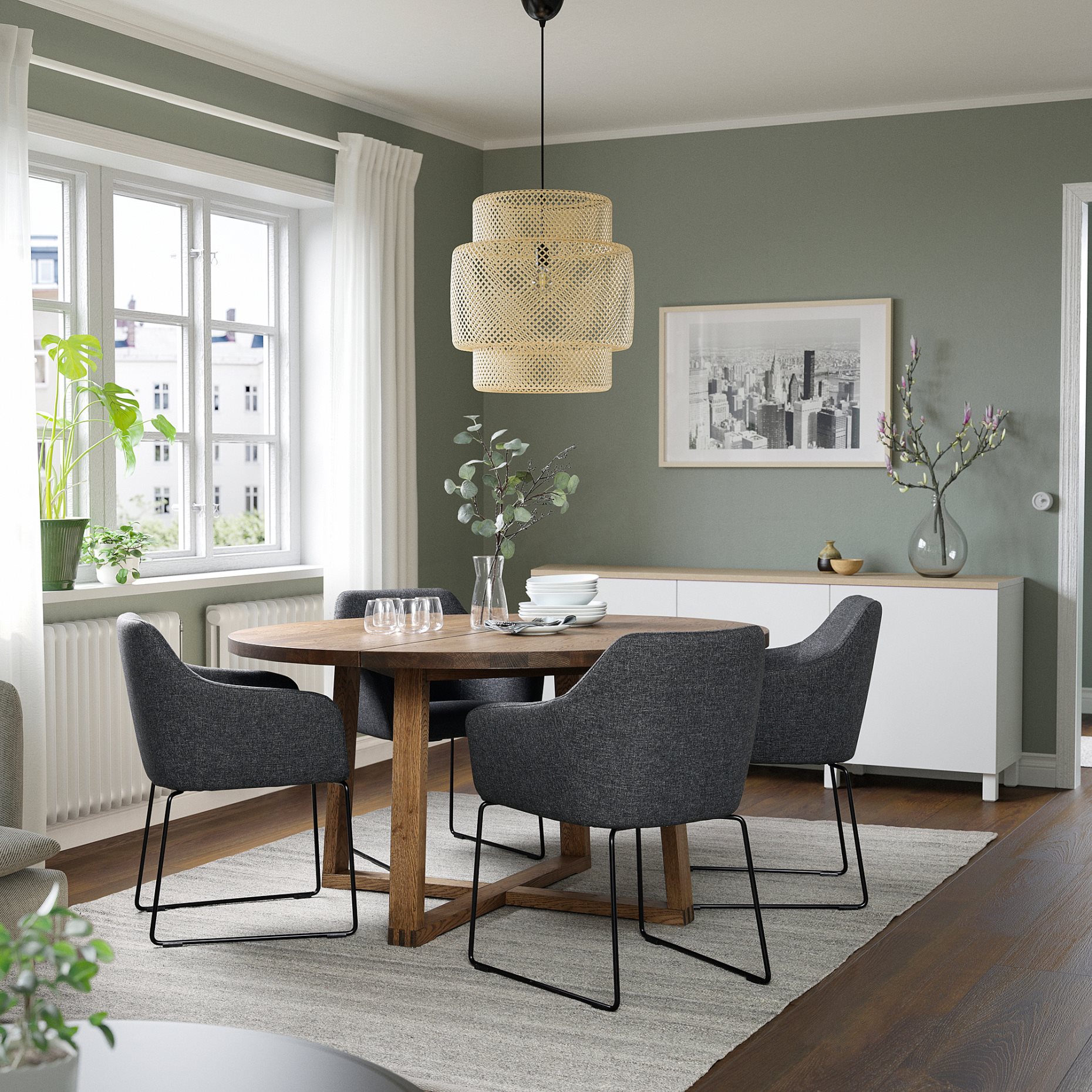 MÖRBYLÅNGA, table oak veneer, 145 cm, 604.128.85