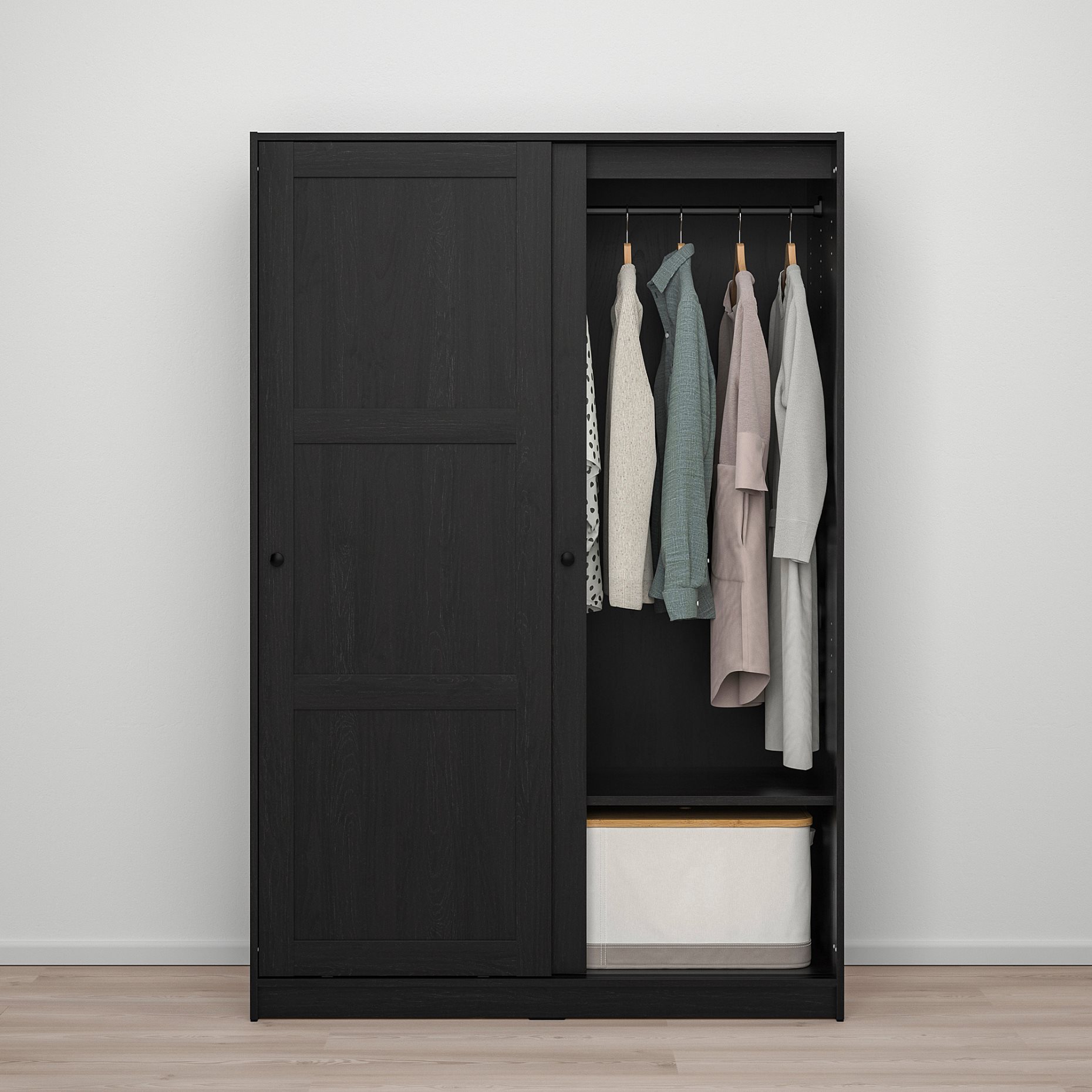 RAKKESTAD, wardrobe with sliding doors, 117x176 cm, 604.537.67