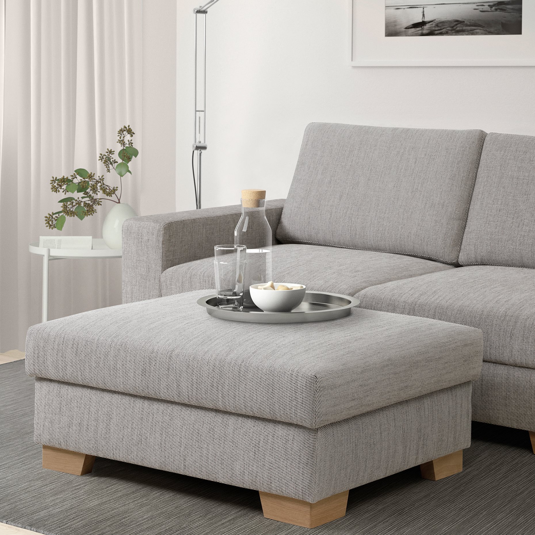 SÖRVALLEN, footstool with storage, 605.064.07