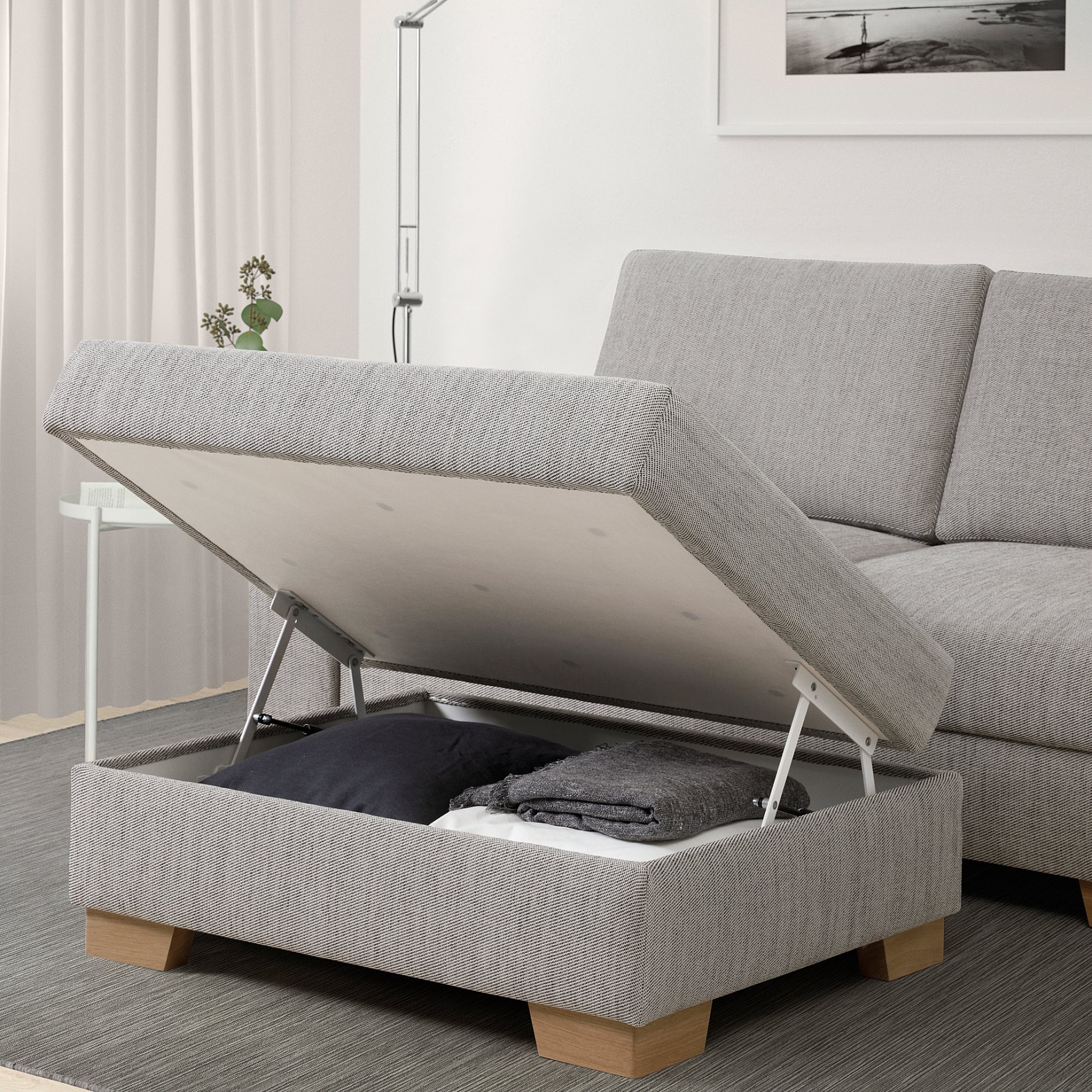 SÖRVALLEN, footstool with storage, 605.064.07