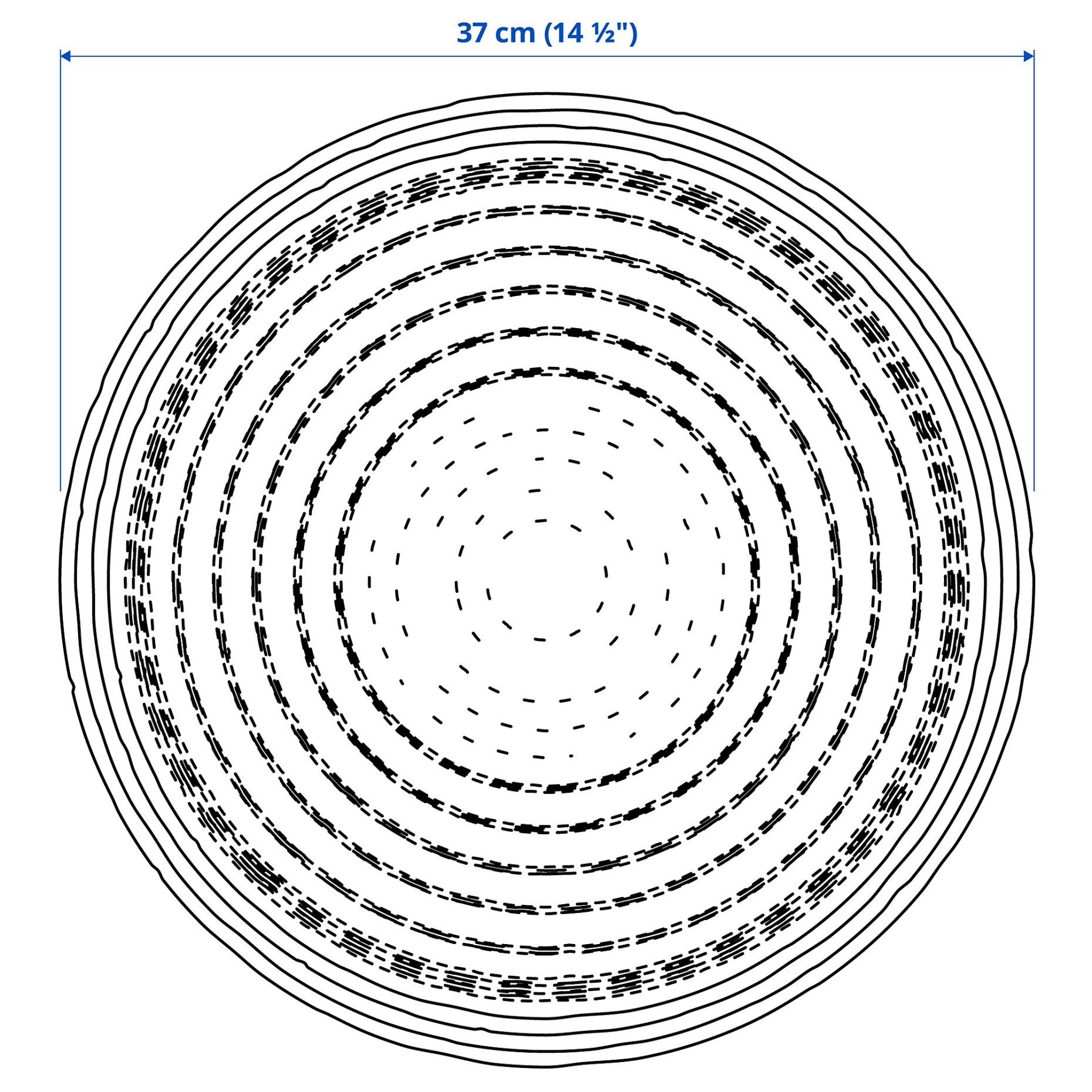 PENNFISK, place mat handmade, 37 cm, 605.277.49