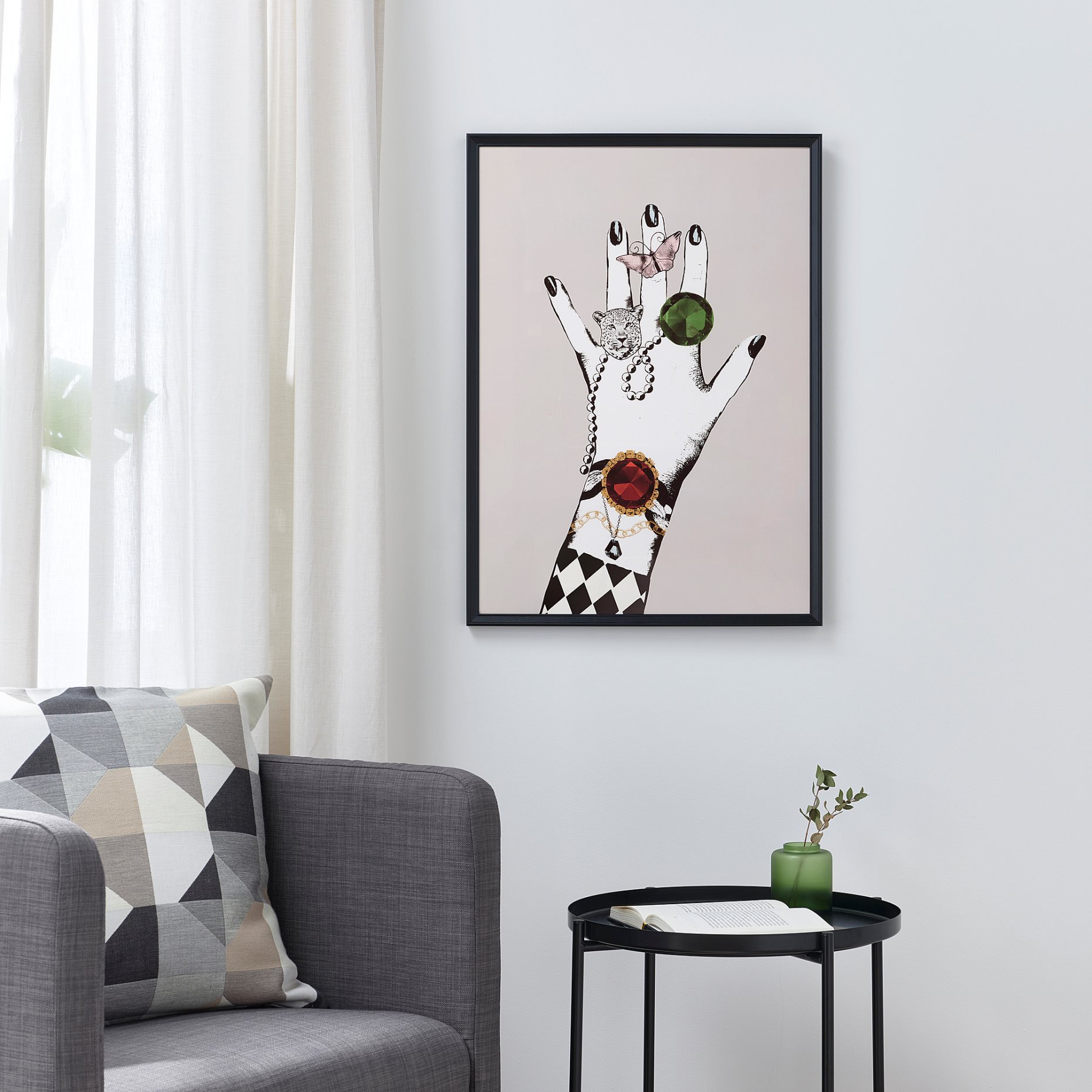 KNOPPÄNG, frame with poster/Fine jewellery, 50x70 cm, 605.366.21