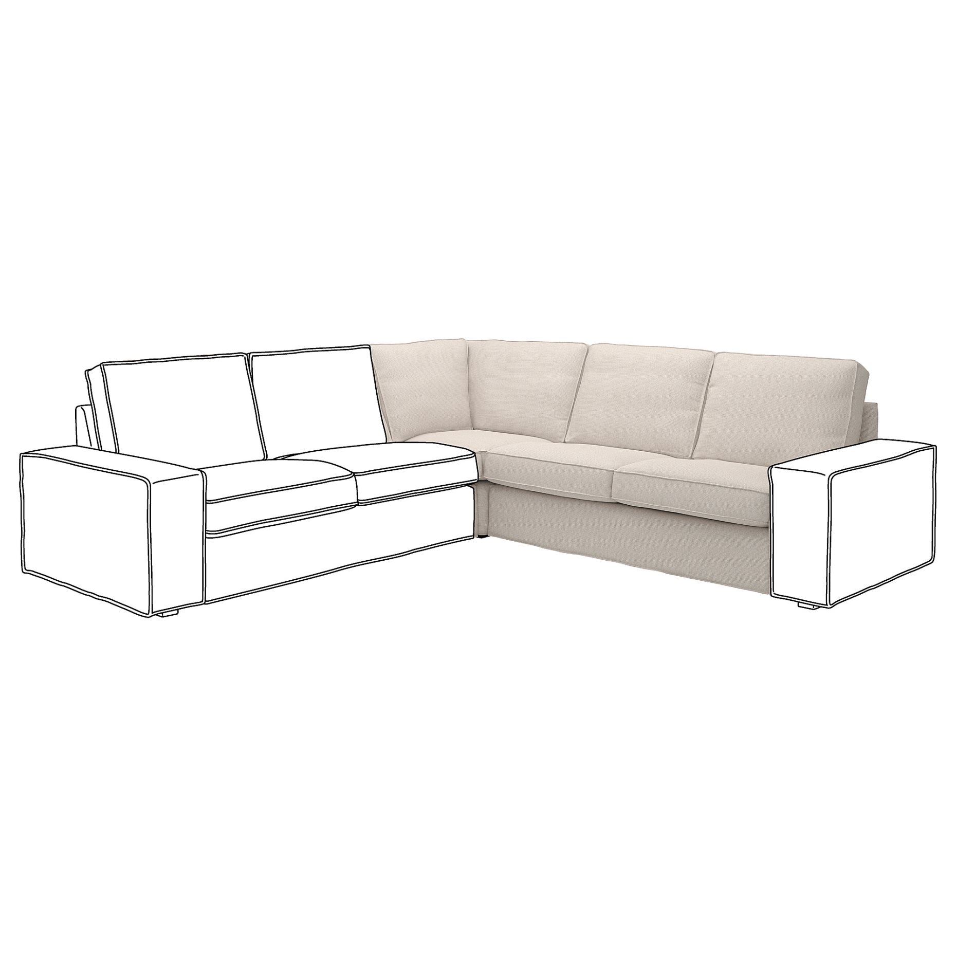 KIVIK, κάλυμμα για γωνιακή μονάδα, 605.399.69