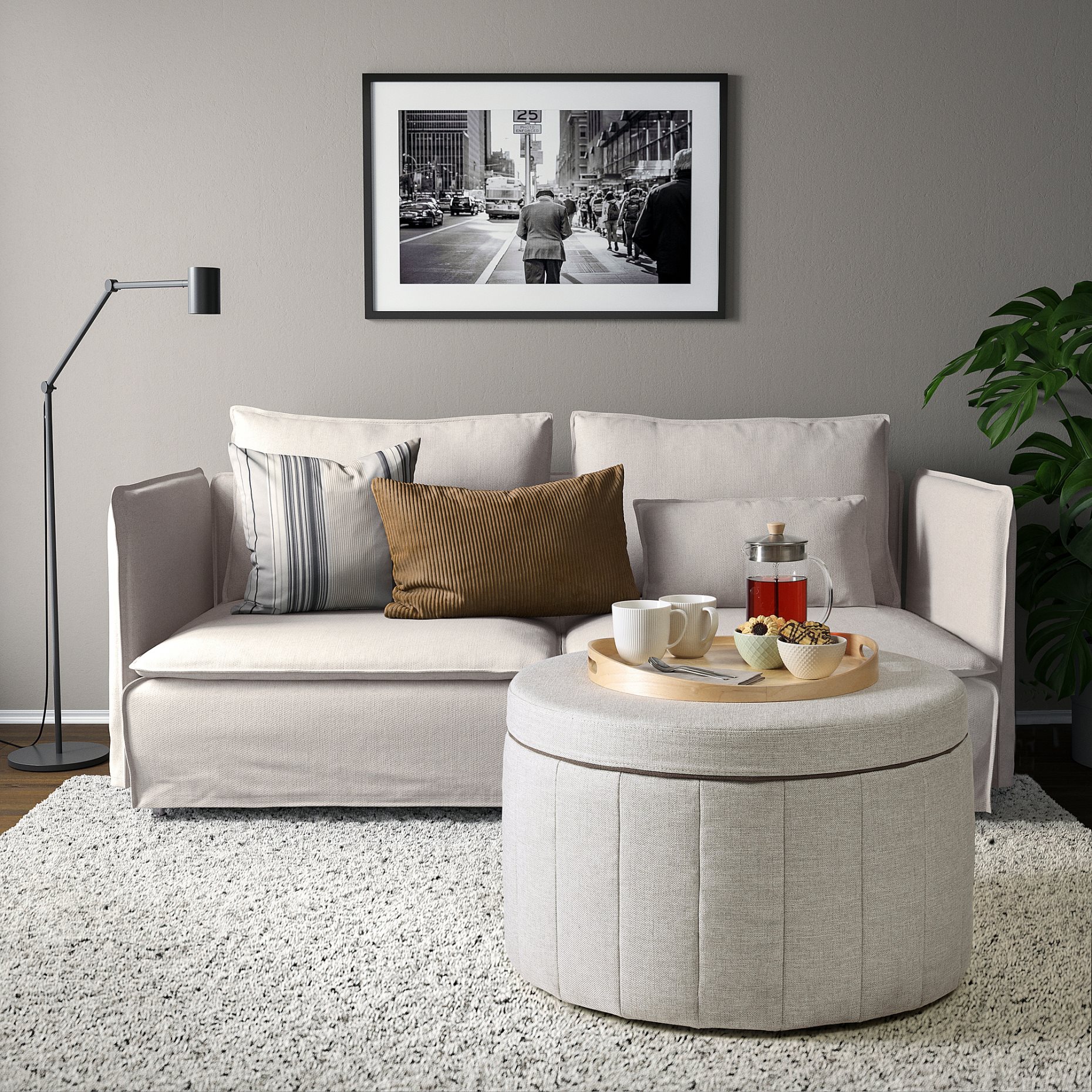 SIDSJÖ, pouffe with storage, 605.623.42