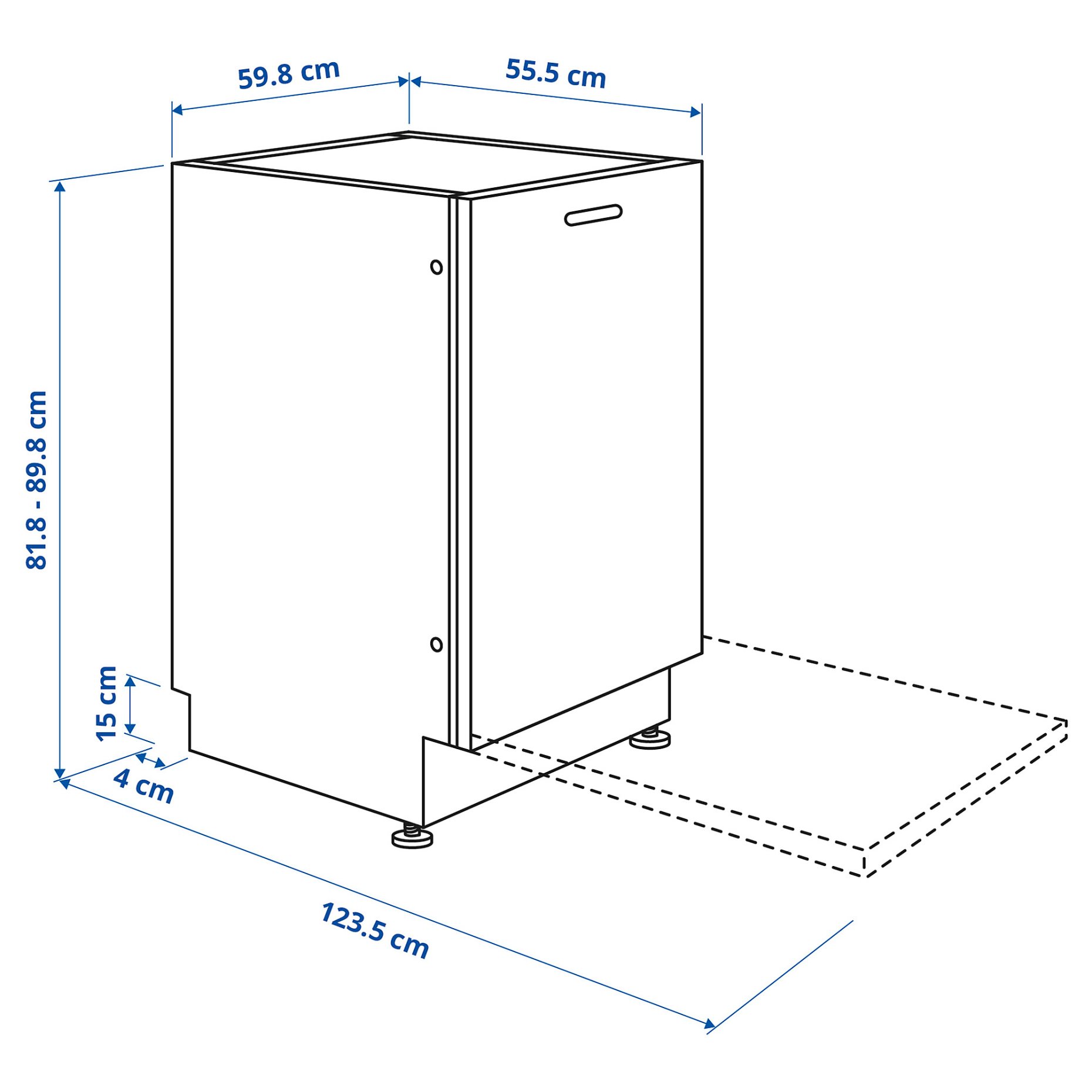 OSTVEDA, εντοιχιζόμενο πλυντήριο πιάτων/IKEA 500, 60 cm, 605.681.41