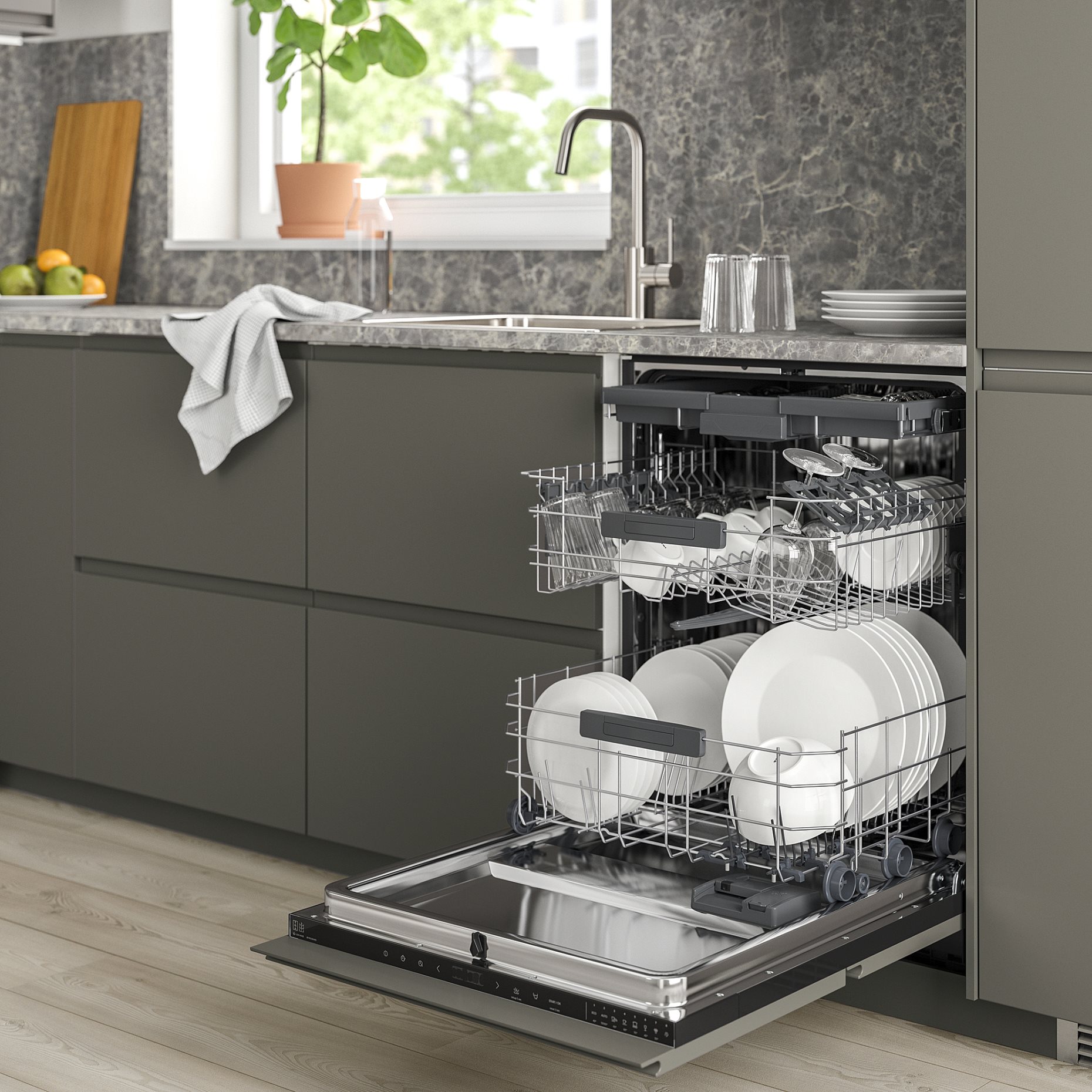 OSTVEDA, integrated dishwasher/IKEA 500, 60 cm, 605.681.41