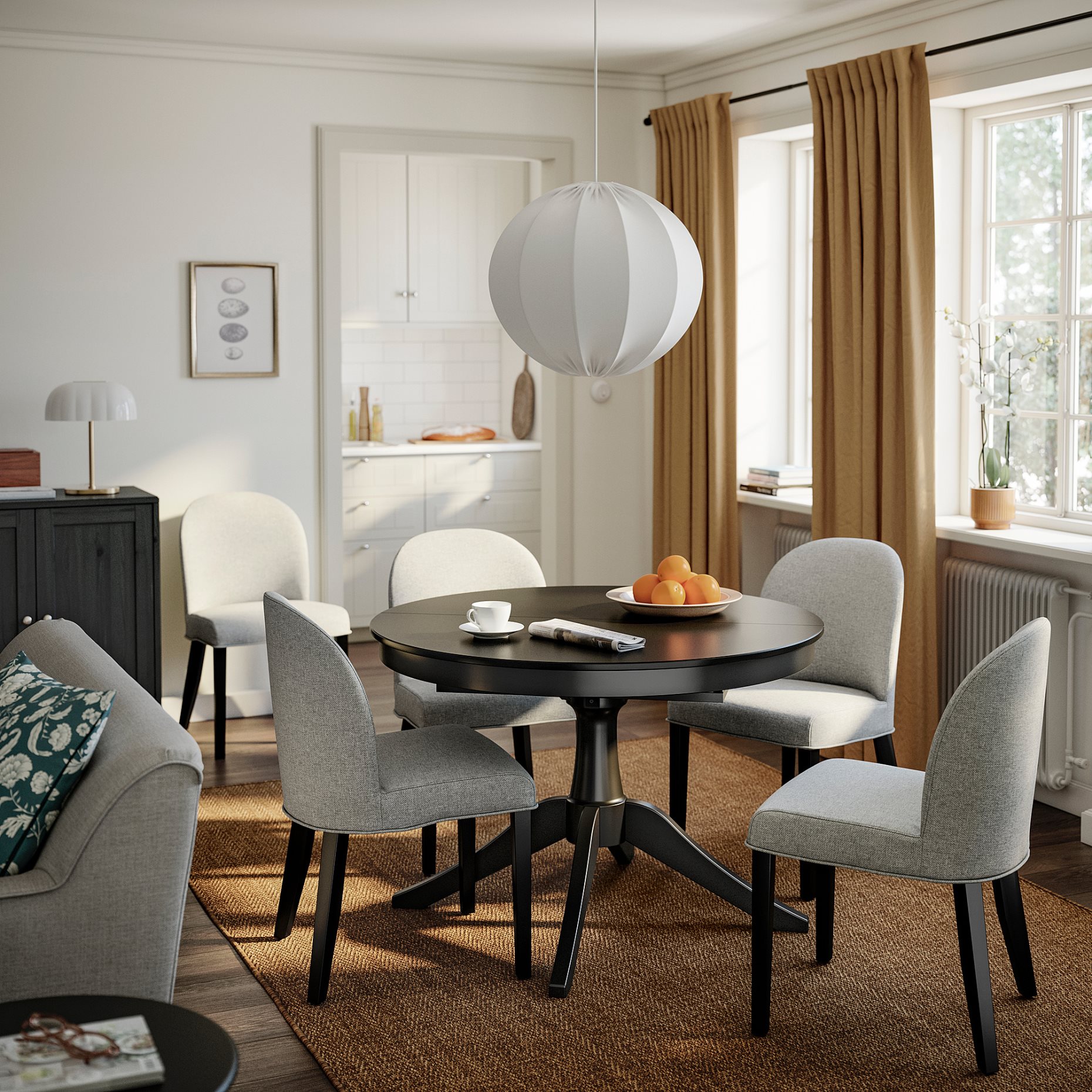 ROSENTORP, extendable table, 110/155 cm, 605.682.64